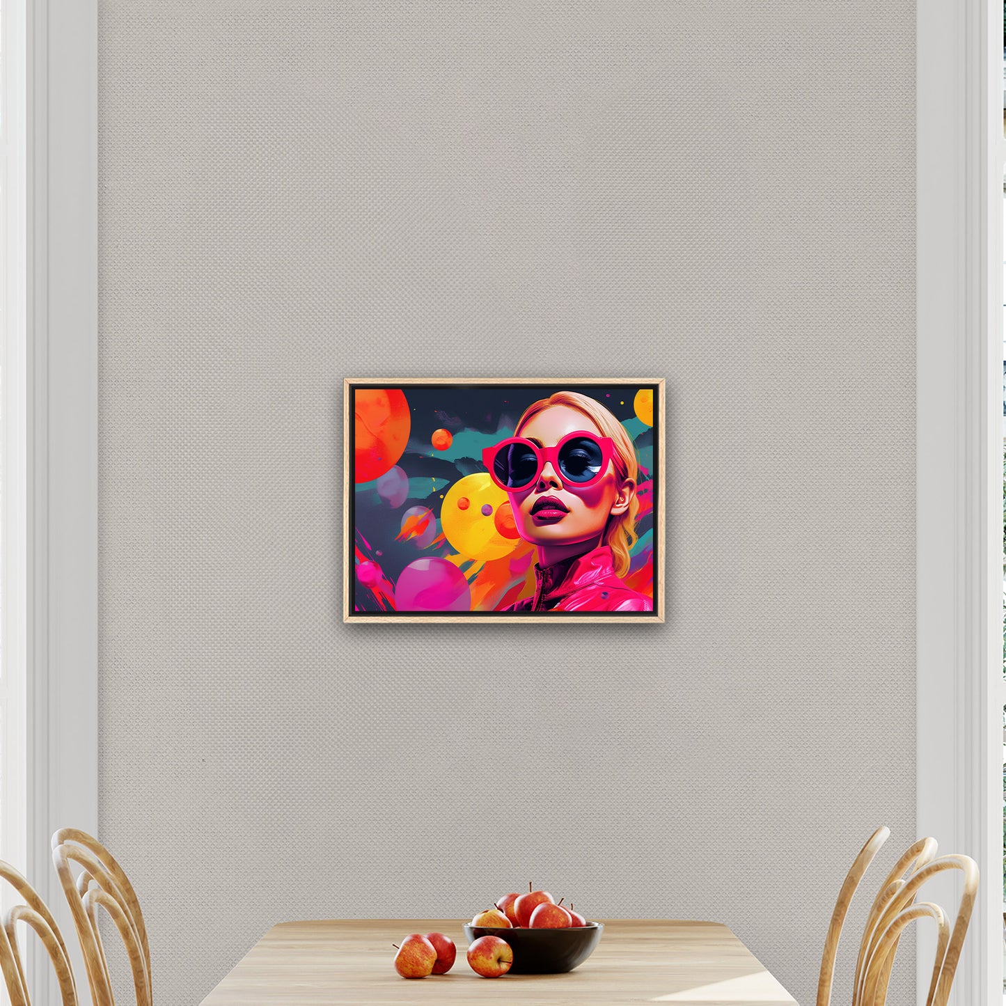 Quirky pop art digital illustration, vibrant colors, playful design - Psychedelic Rainbow Explosion