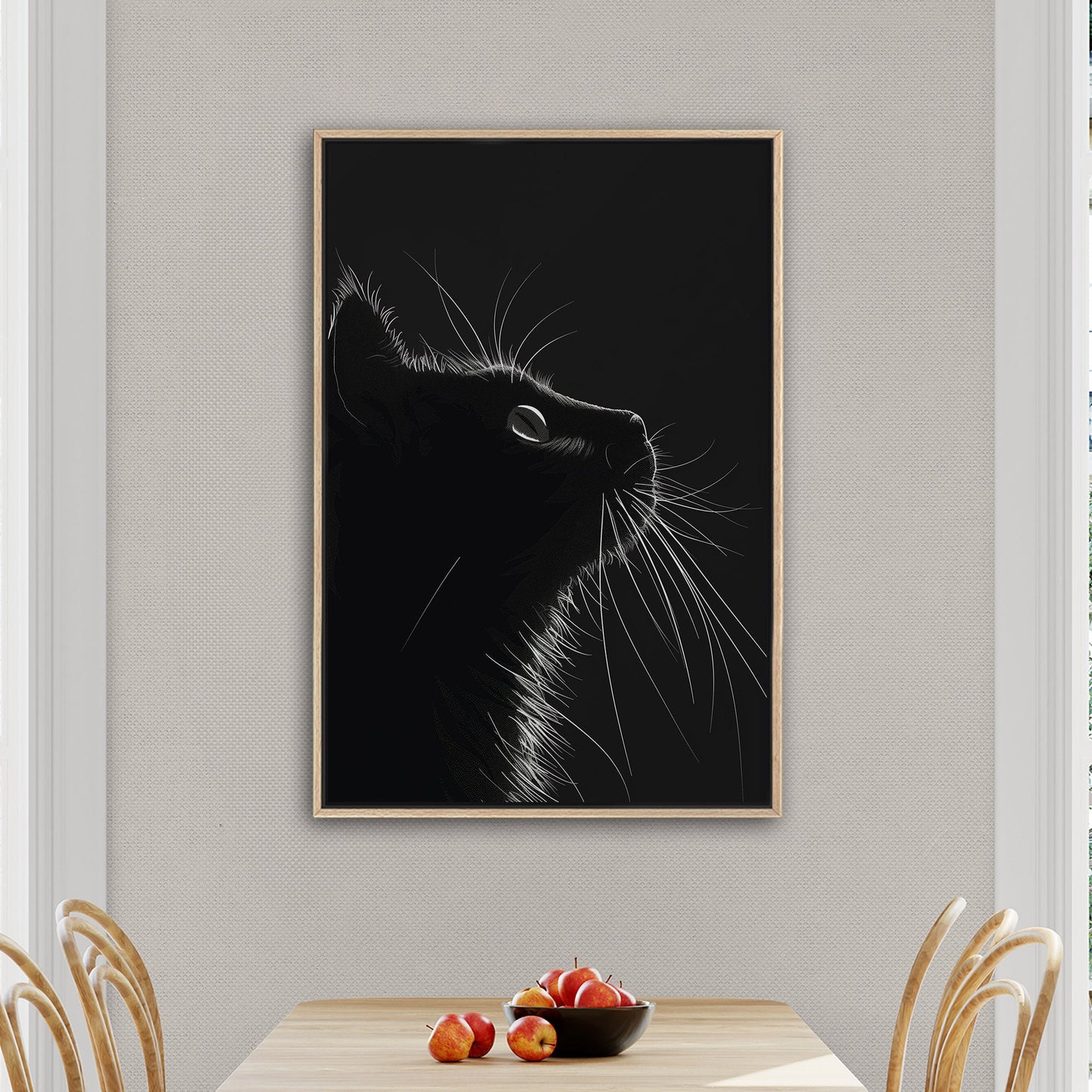 Minimalistic Cat Wall Art - Enchanting Elegance