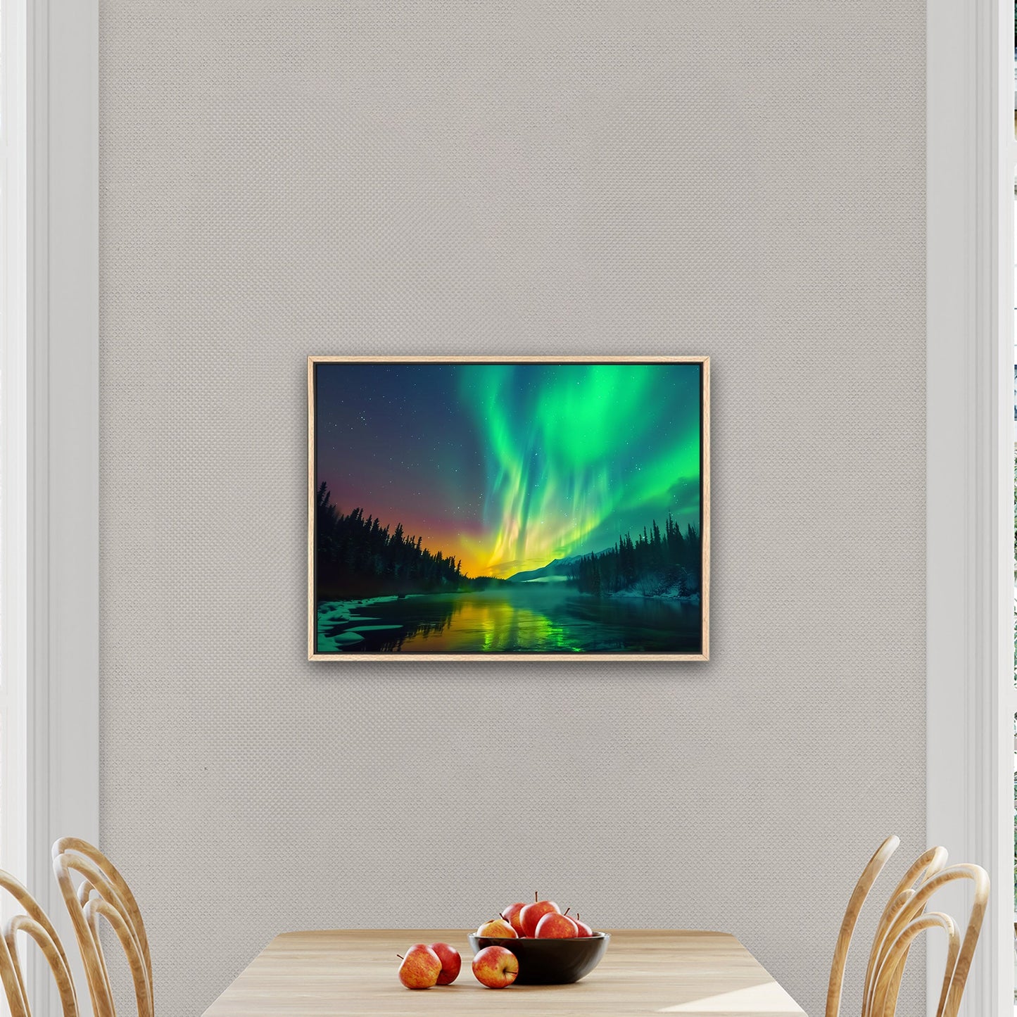 Shimmering Aurora Borealis Wall Art - Enchanted Ethereal Vision