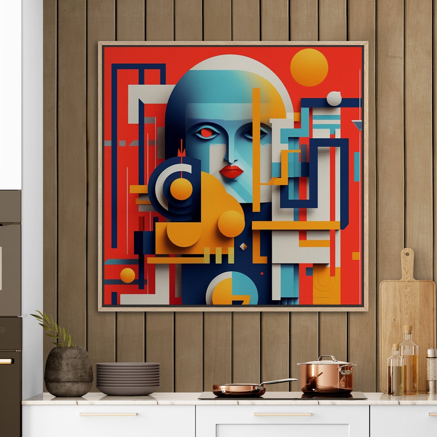 Vibrant art piece with bold graphic design and typography - Eclectic Energy