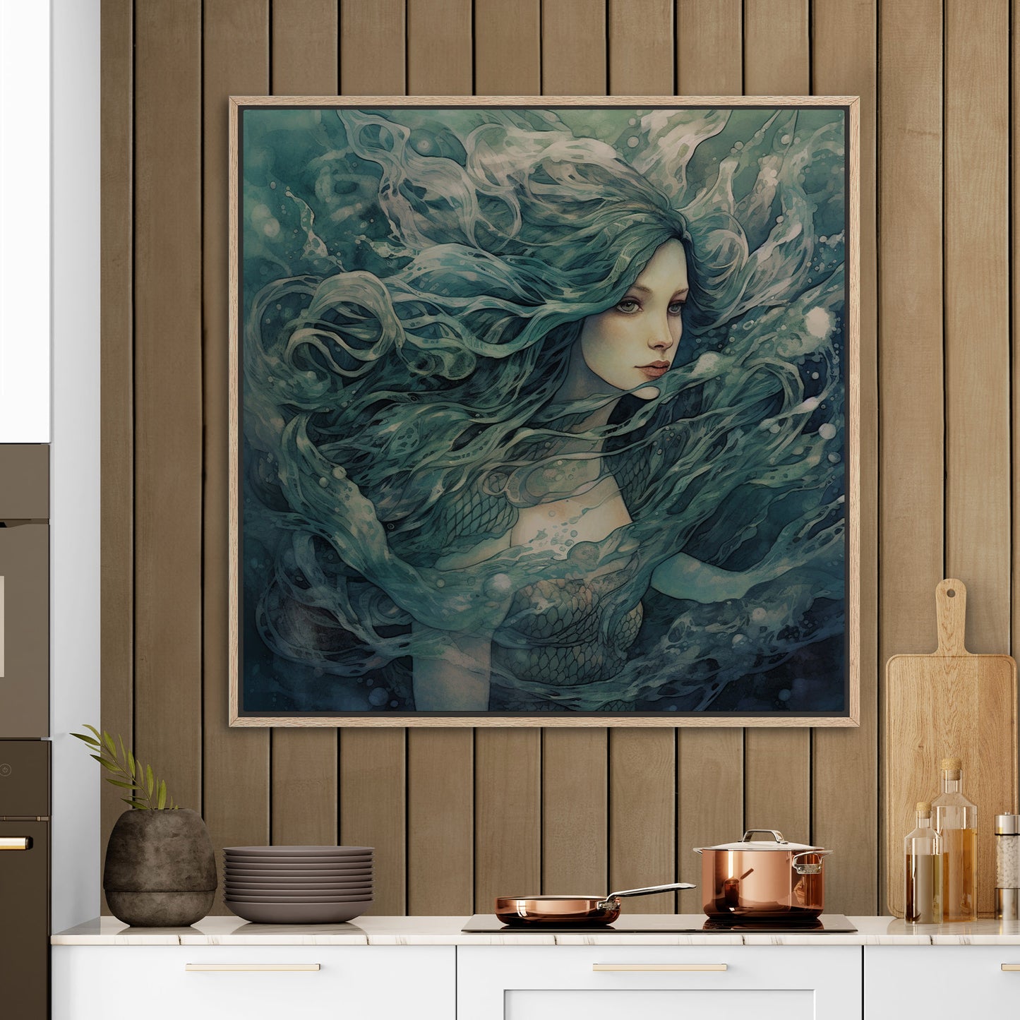 Enchanting mermaid swimming in mystical ocean - Serene Siren