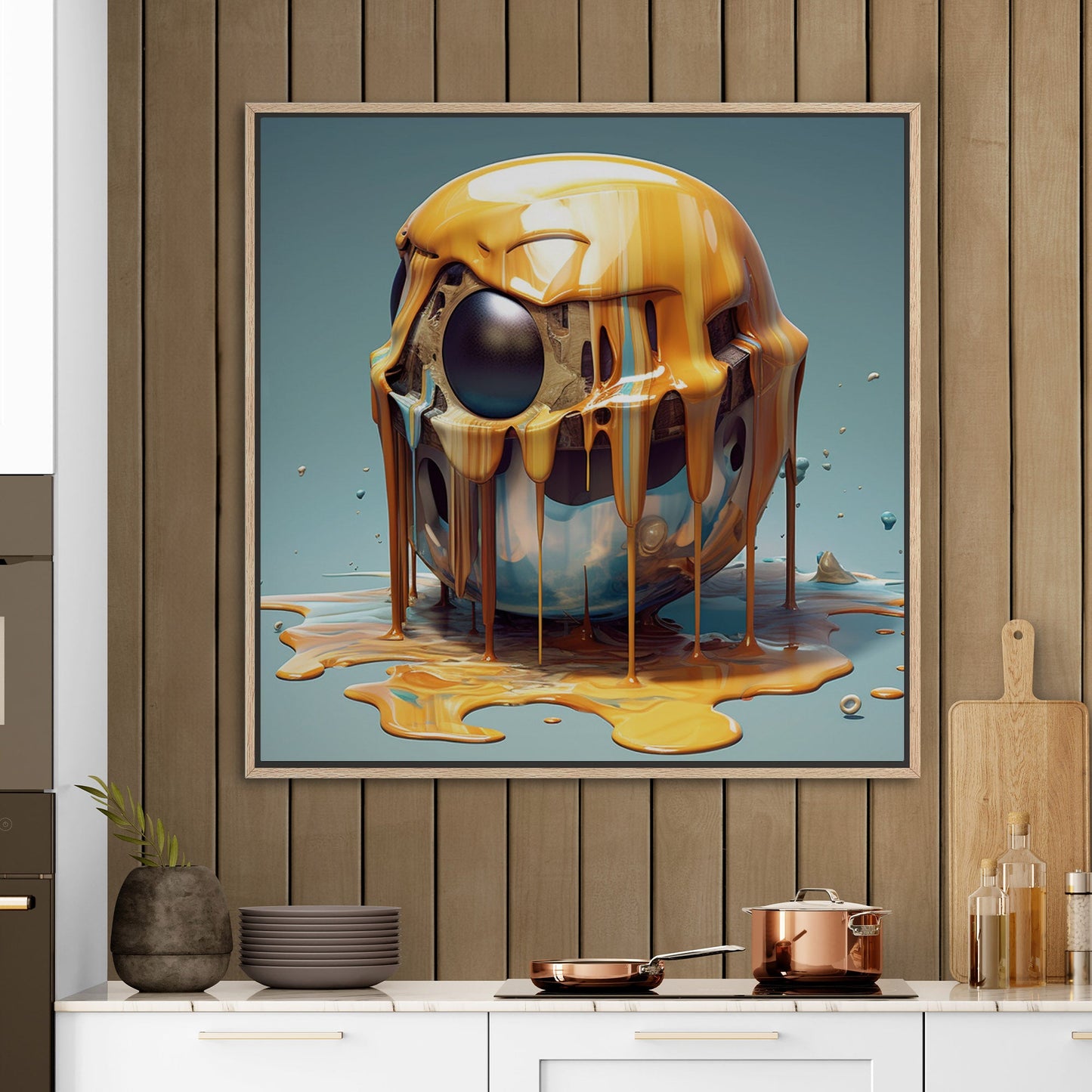 Abstract surreal artwork with melting objects - Enigmatic Essence