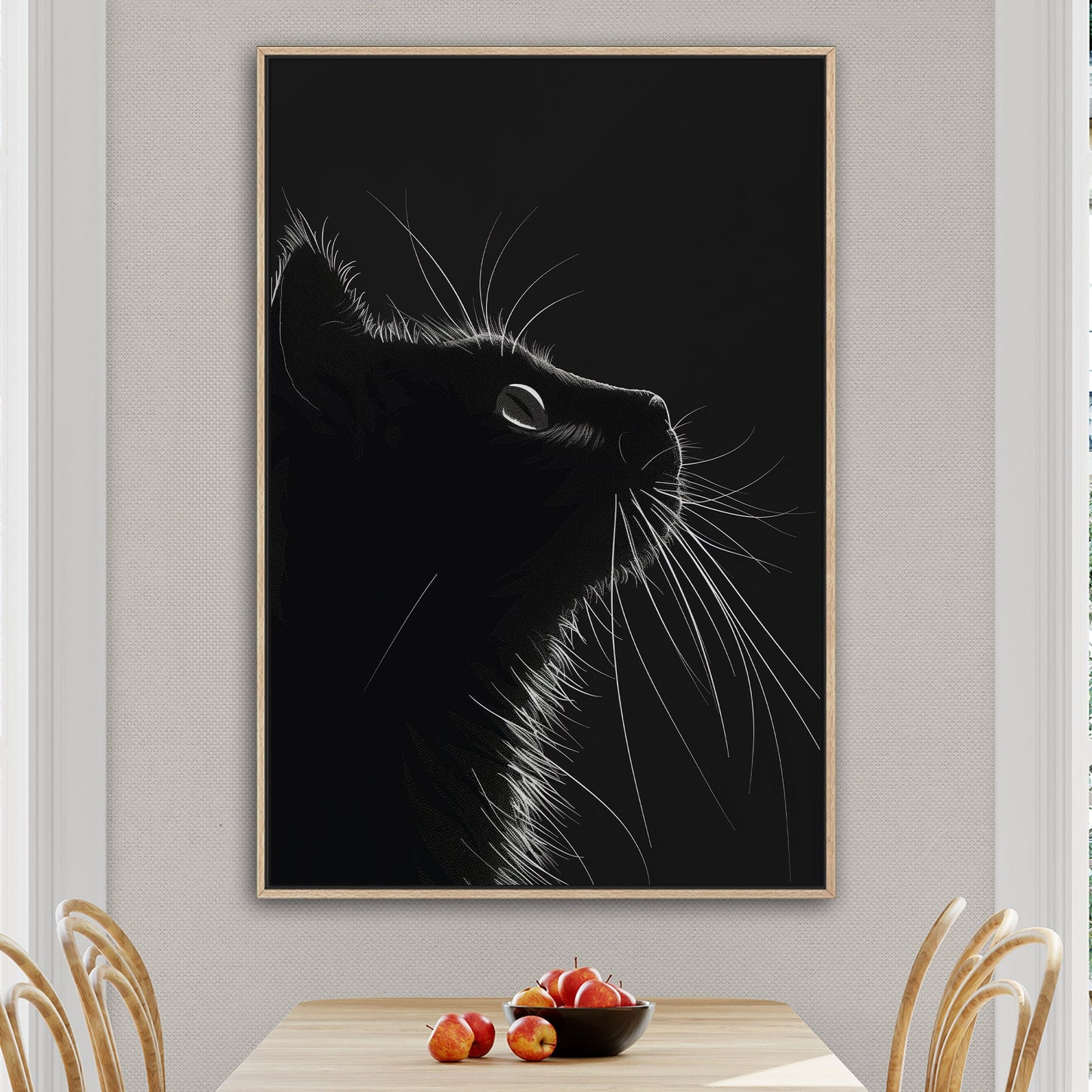 Minimalistic Cat Wall Art - Enchanting Elegance