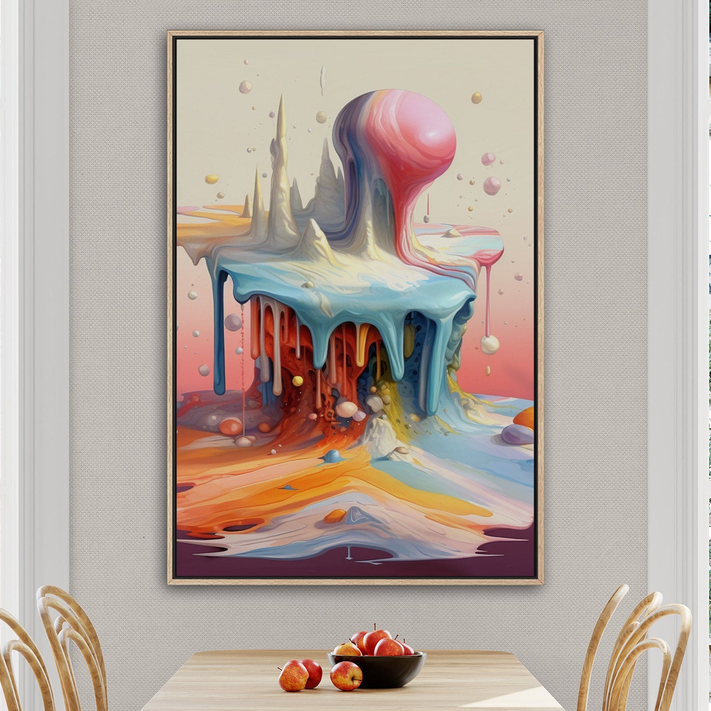 Abstract, surreal, dreamlike art with melting shapes - Enigmatic Elegance