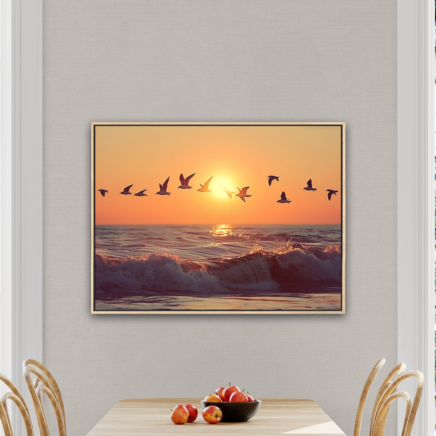 A mesmerizing ocean of birds at sunrise - Sparkling Horizon