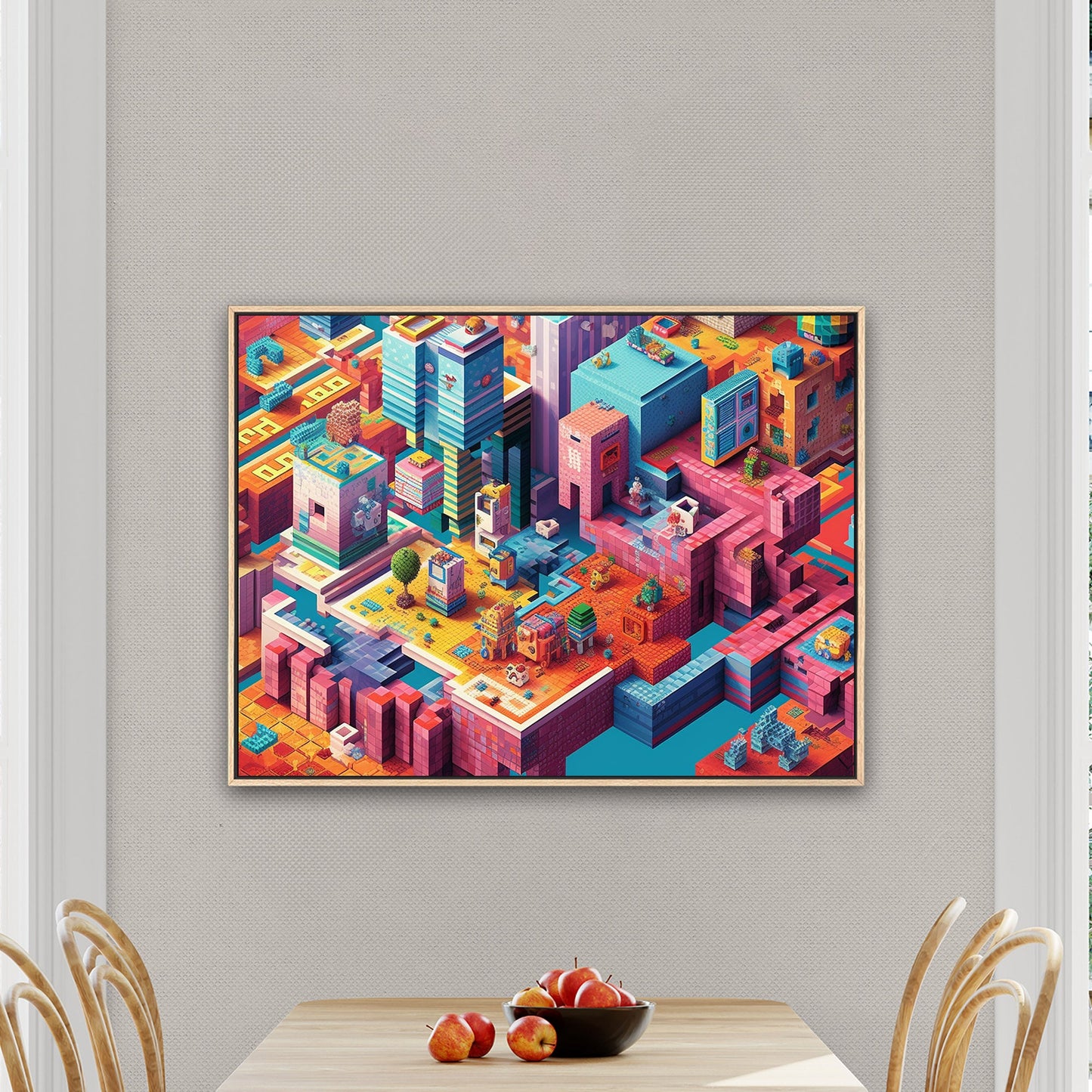 Video Game Inspired Isometric Digital Render - Retro Pixelated Digital Game Vibe
