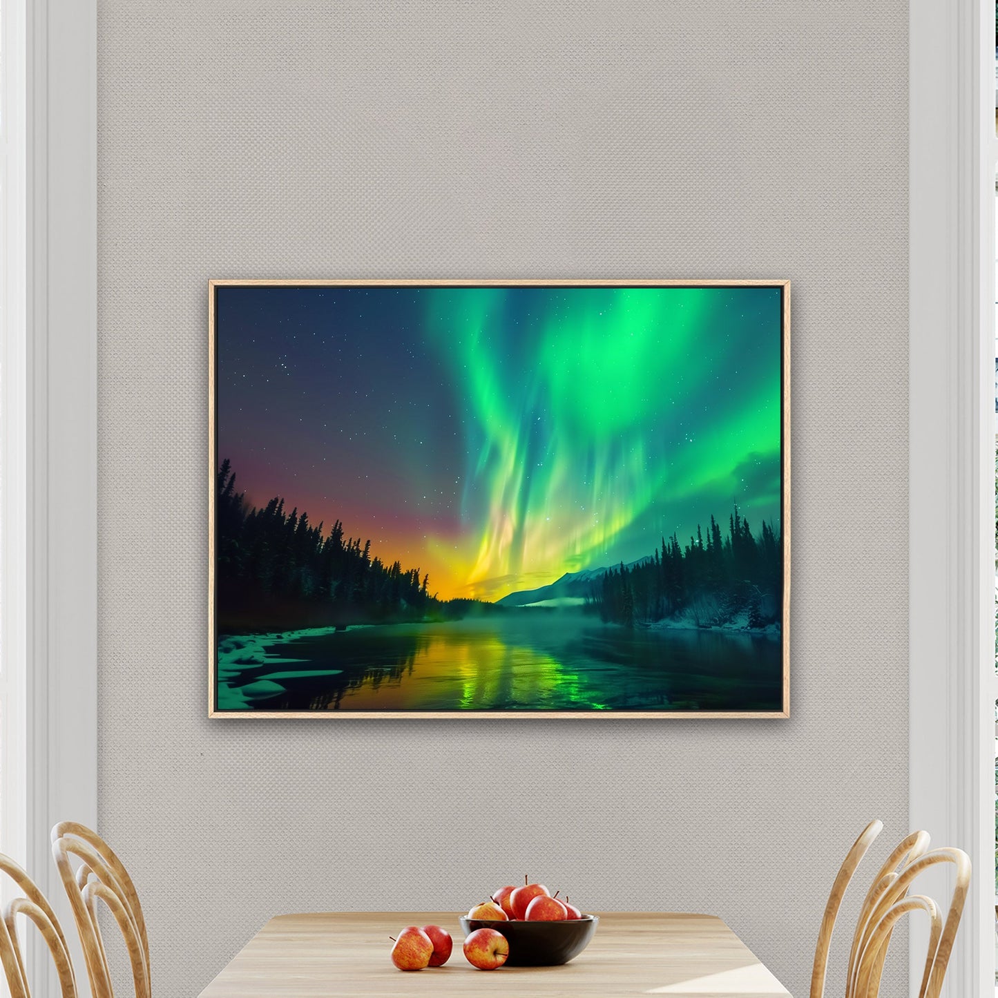 Shimmering Aurora Borealis Wall Art - Enchanted Ethereal Vision