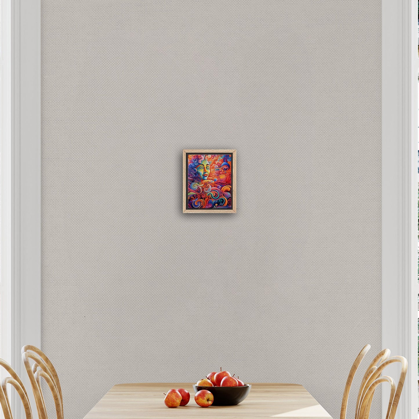 Psychedelic abstract airbrush painting of Vibrant Ebony - Enigmatic Revolution