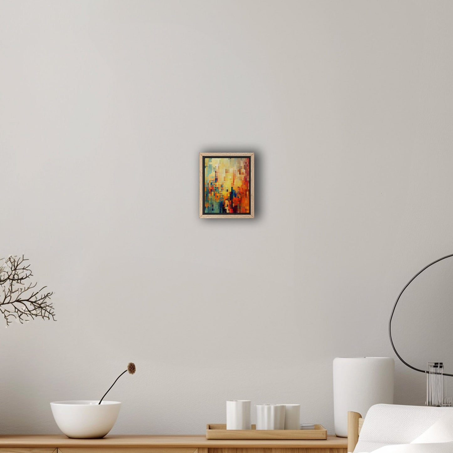 Pixelated mosaic retro abstract patterned geometric - Mesmerizing Modern Elegance