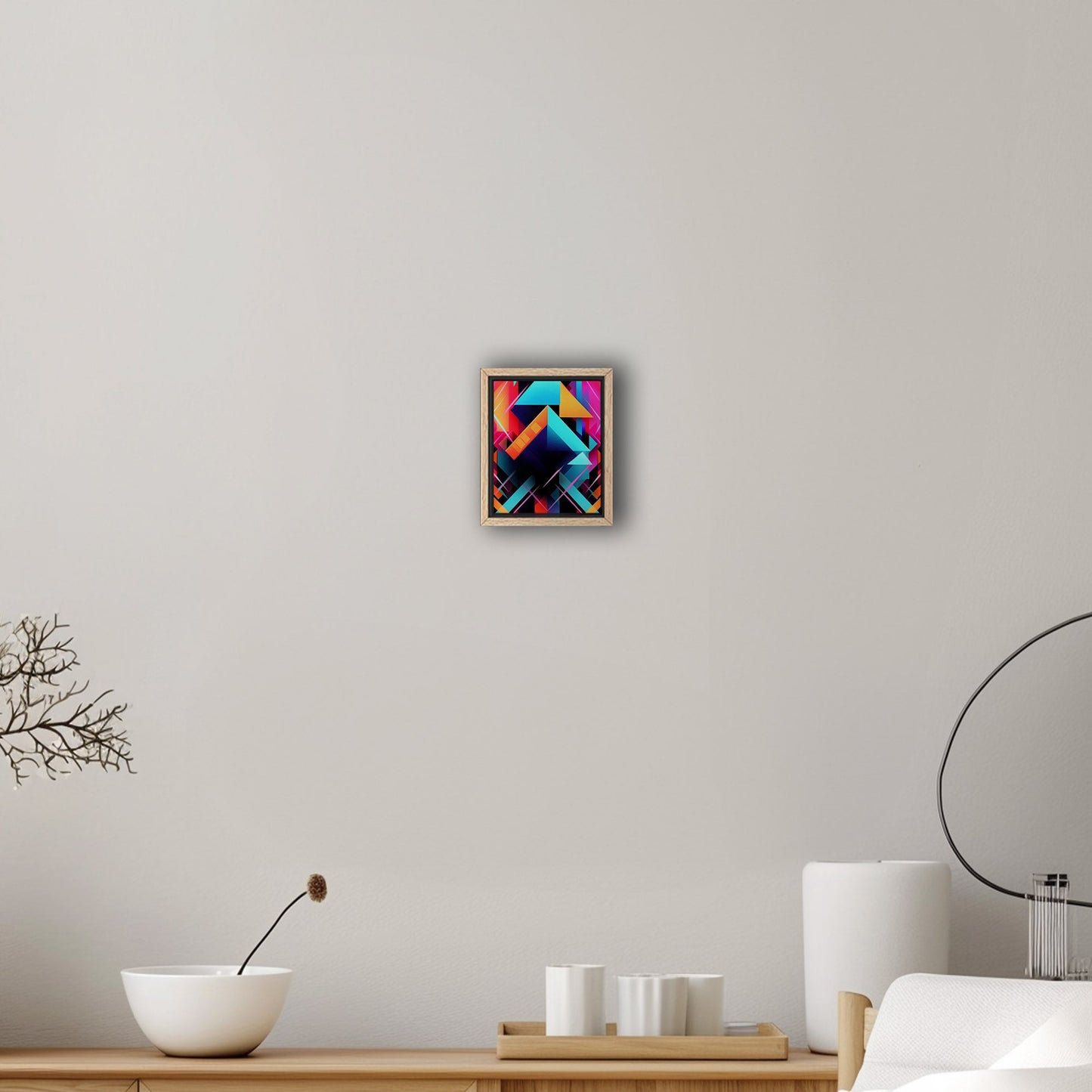 Bold neon geometric shapes - Electric Oasis