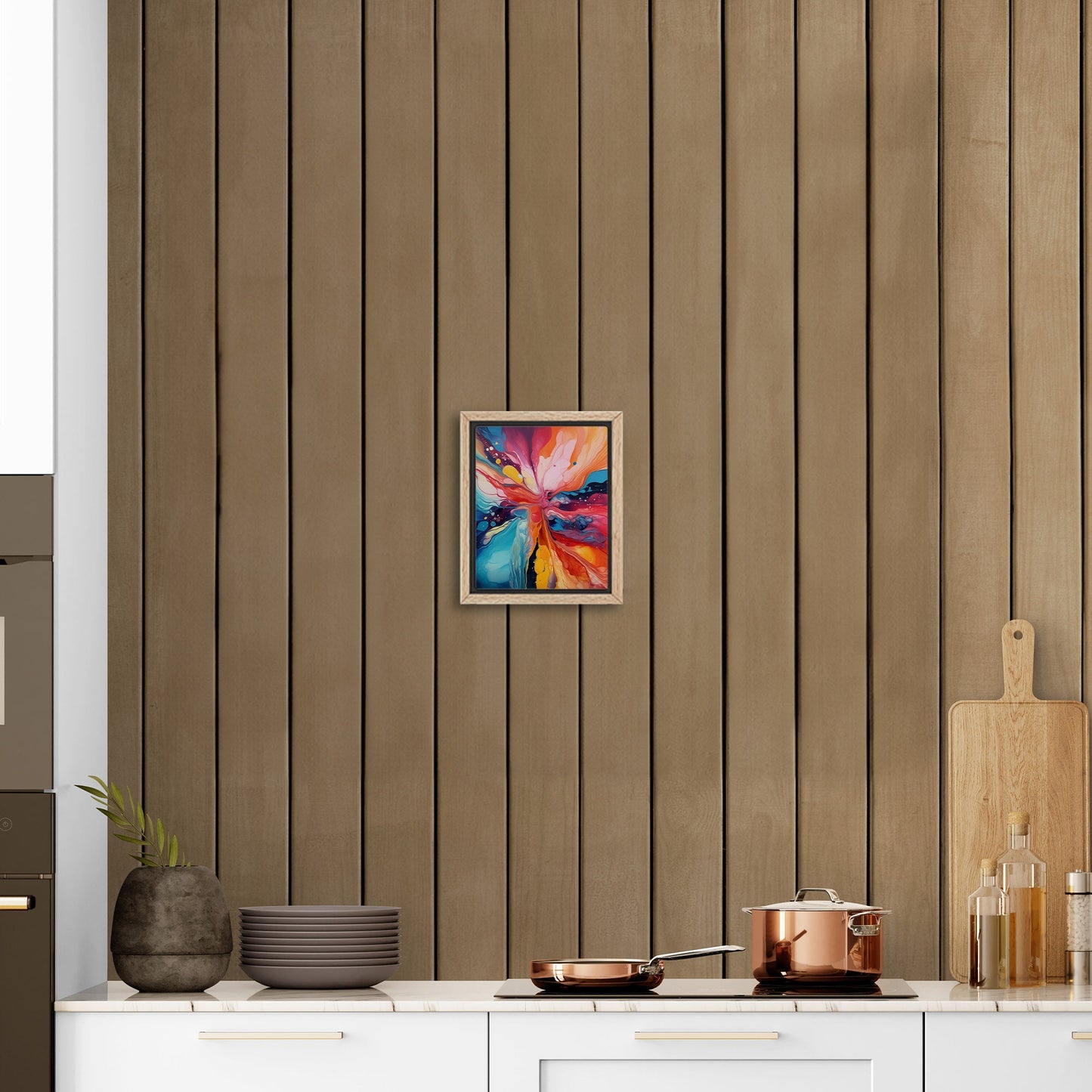 Abstract Splatter Oil Painting - Color Wave Splash