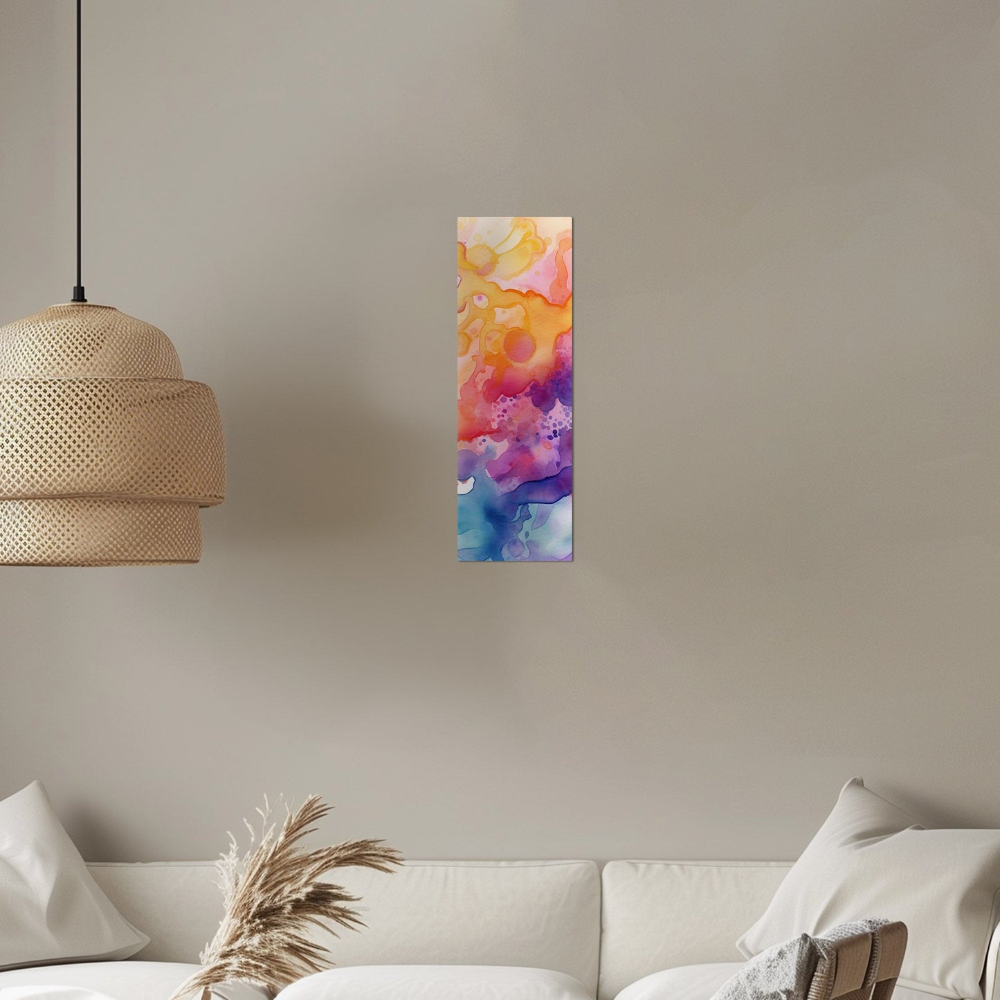 Abstract watercolor art with vibrant colors