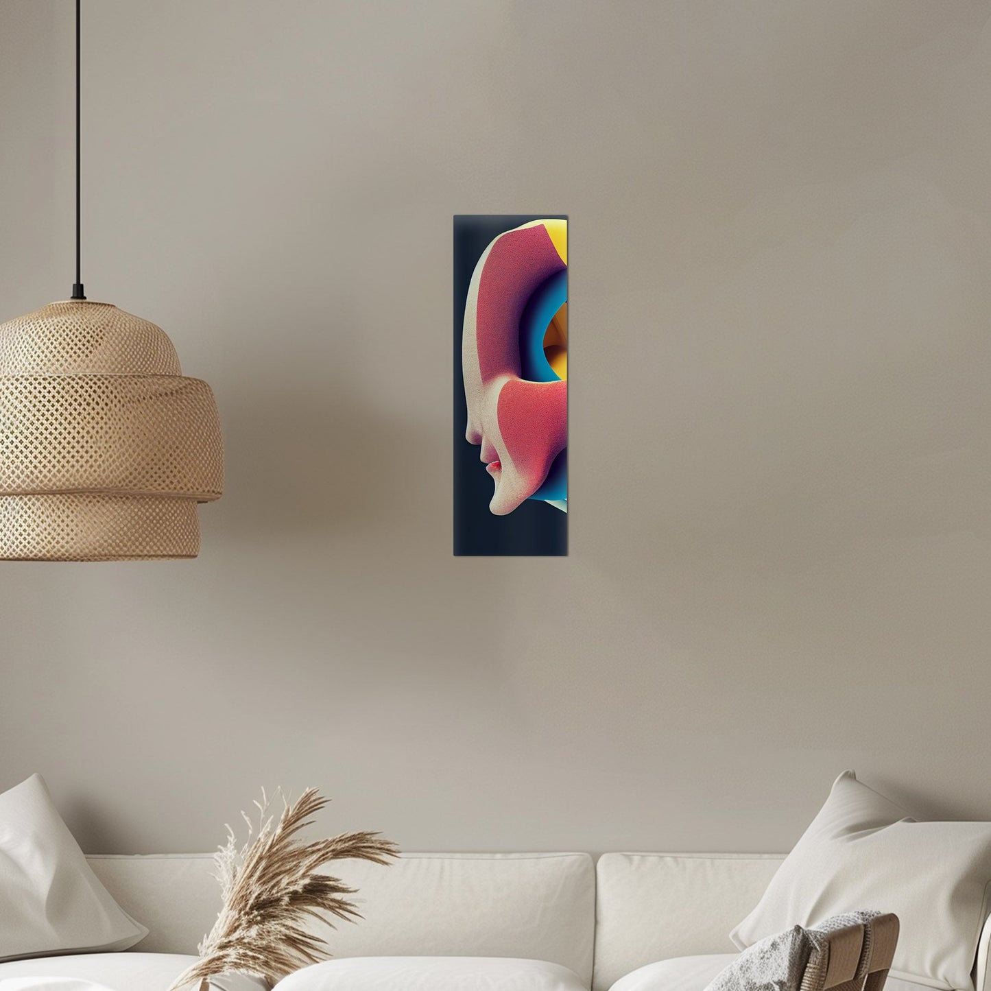 Abstract chaos meets midcentury charm - Vibrant Chaos Unleashed