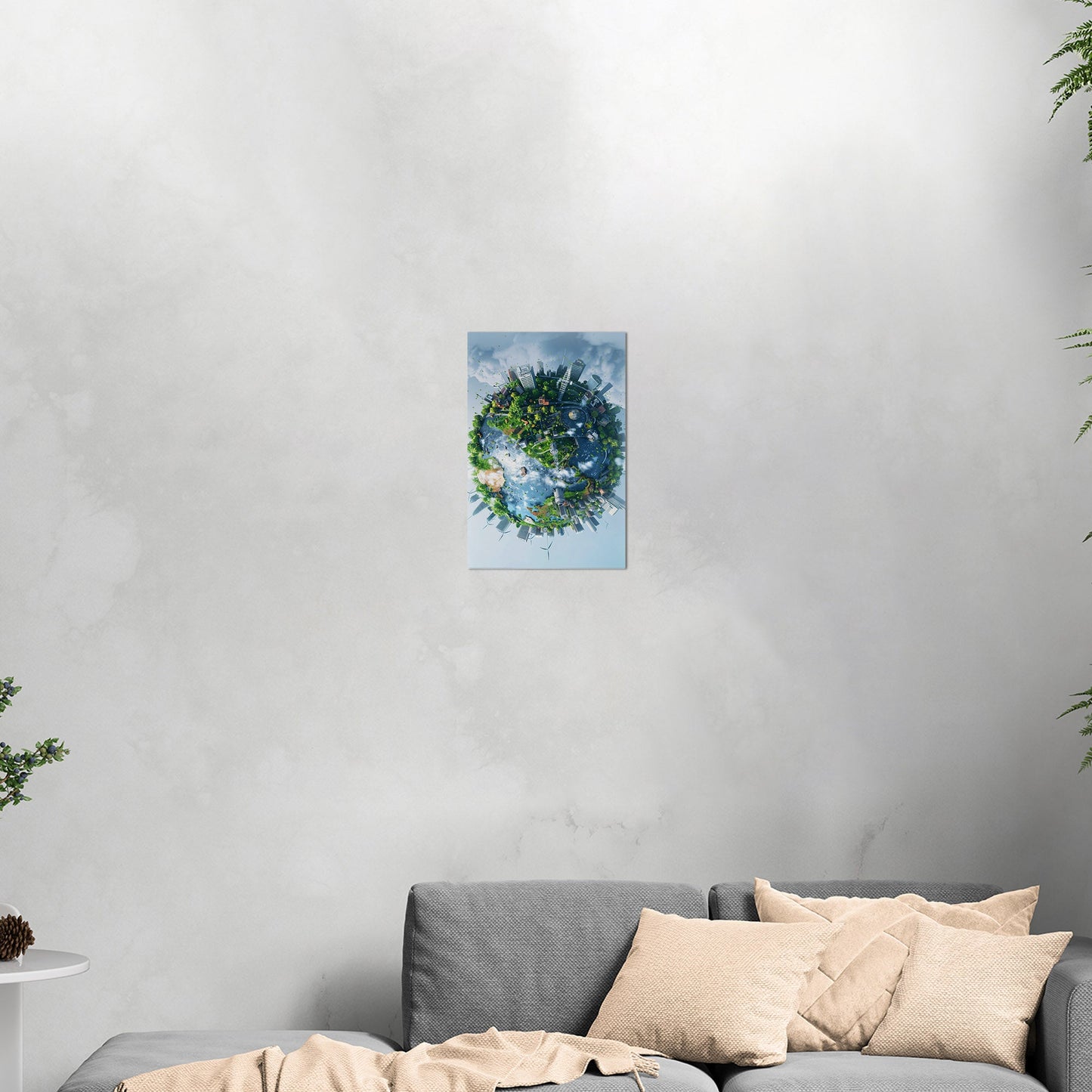 Captivating Earth View with Intricate Buildings - Magnificent City Canvas