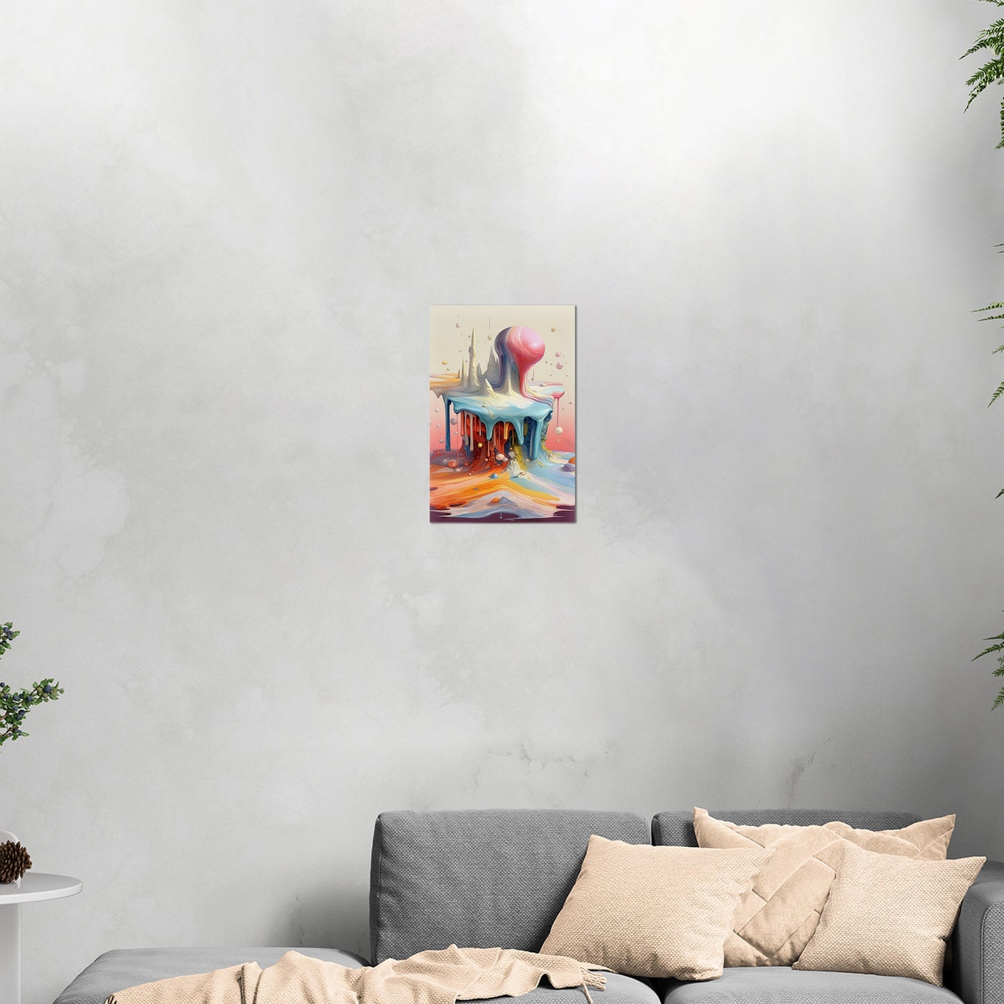 Abstract, surreal, dreamlike art with melting shapes - Enigmatic Elegance