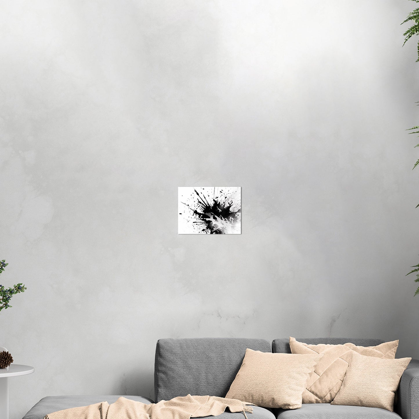 Black and white abstract ink splatter art - Captivating Monochrome Ink Splatter Zen