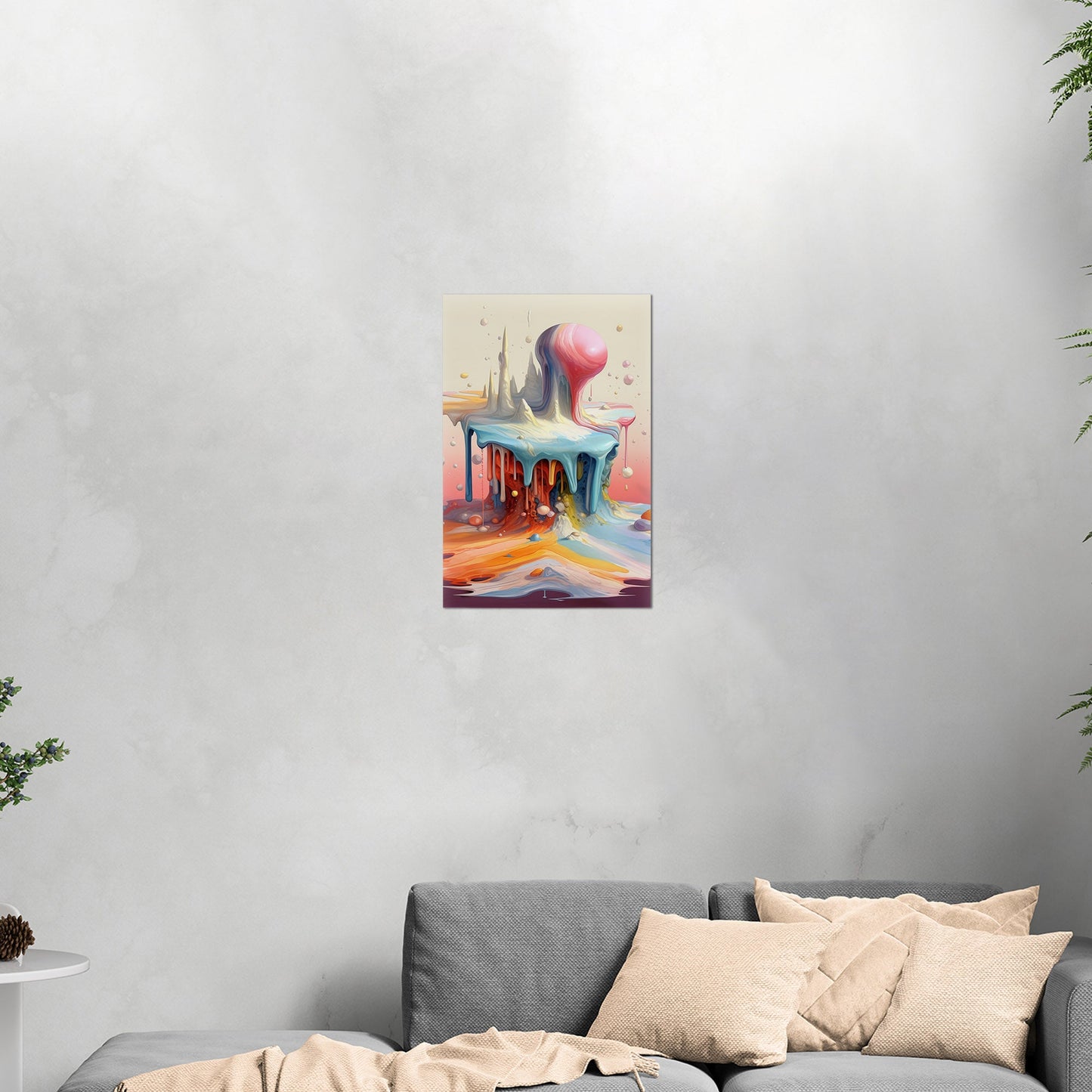 Abstract, surreal, dreamlike art with melting shapes - Enigmatic Elegance