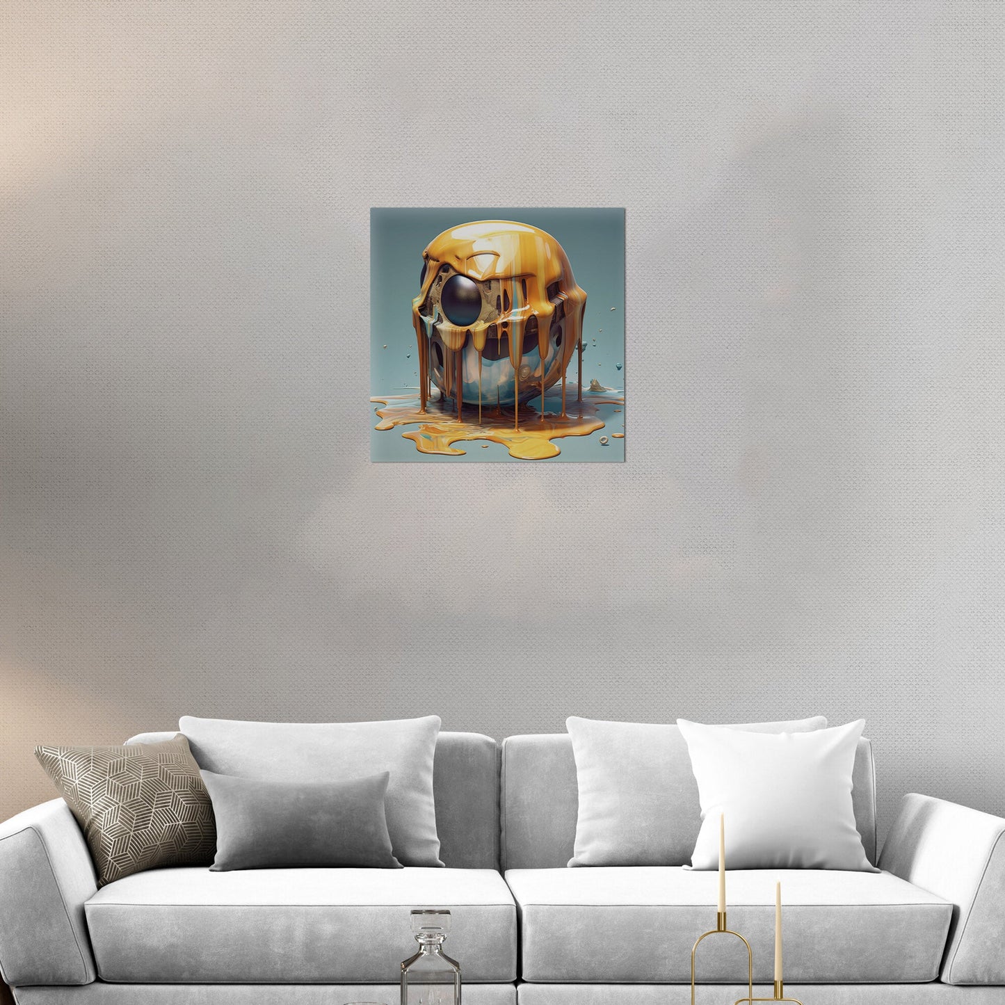 Abstract surreal artwork with melting objects - Enigmatic Essence