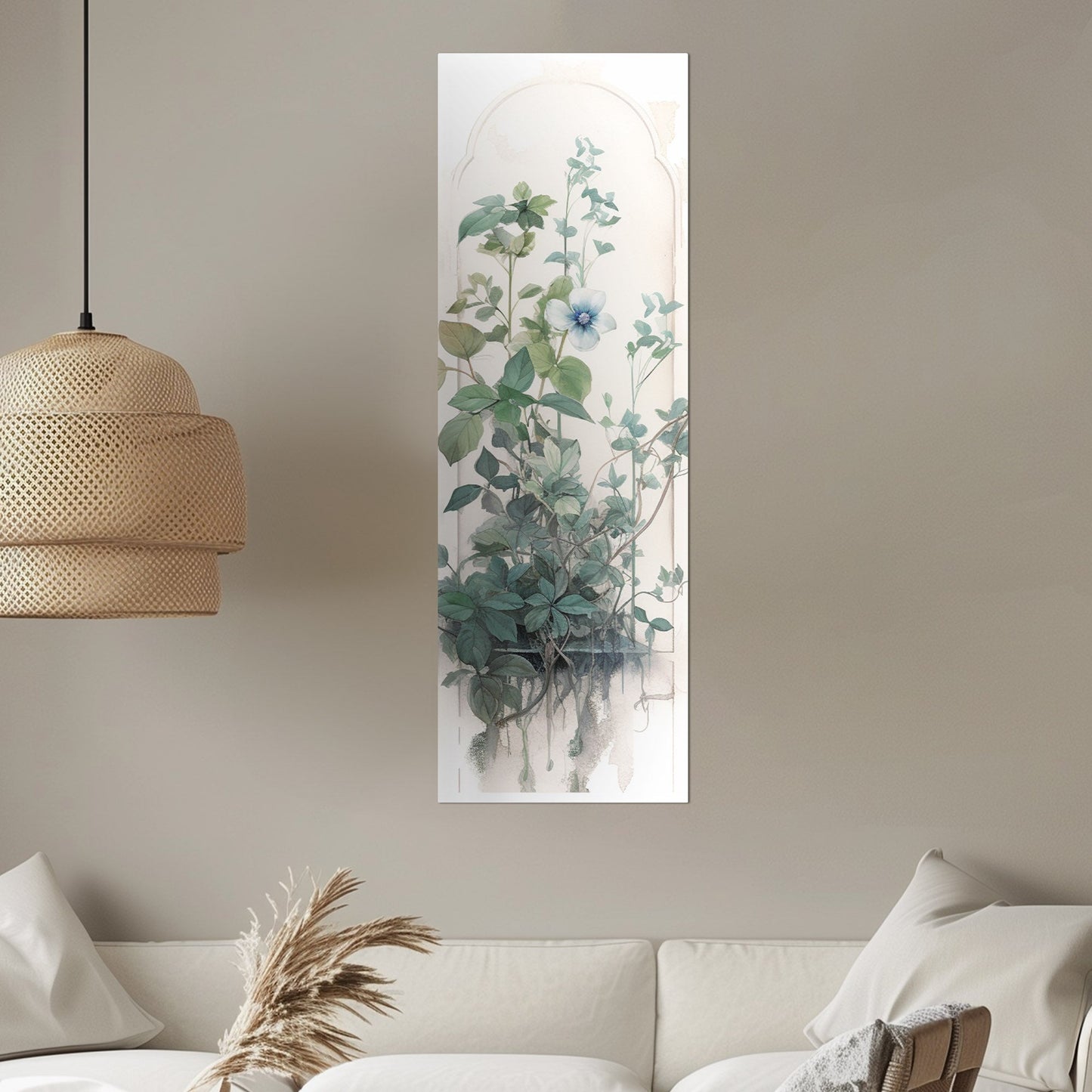 Watercolor Painting of Blue Wildflower