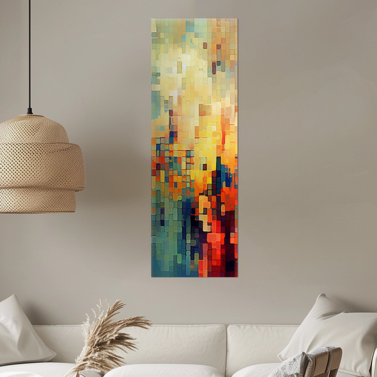 Pixelated mosaic retro abstract patterned geometric - Mesmerizing Modern Elegance