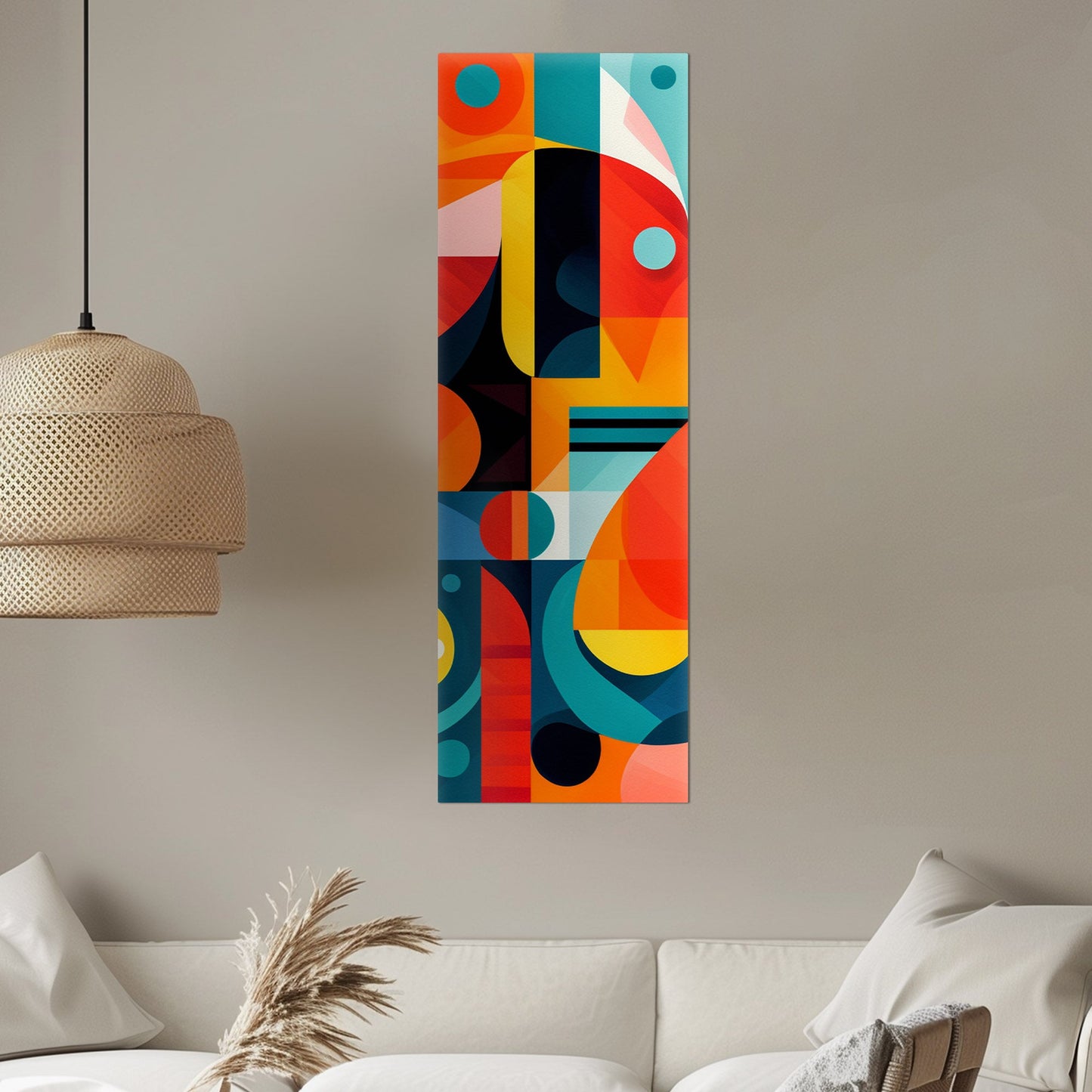 60's Era Modern Geometric Abstract Art - Vivid Prism