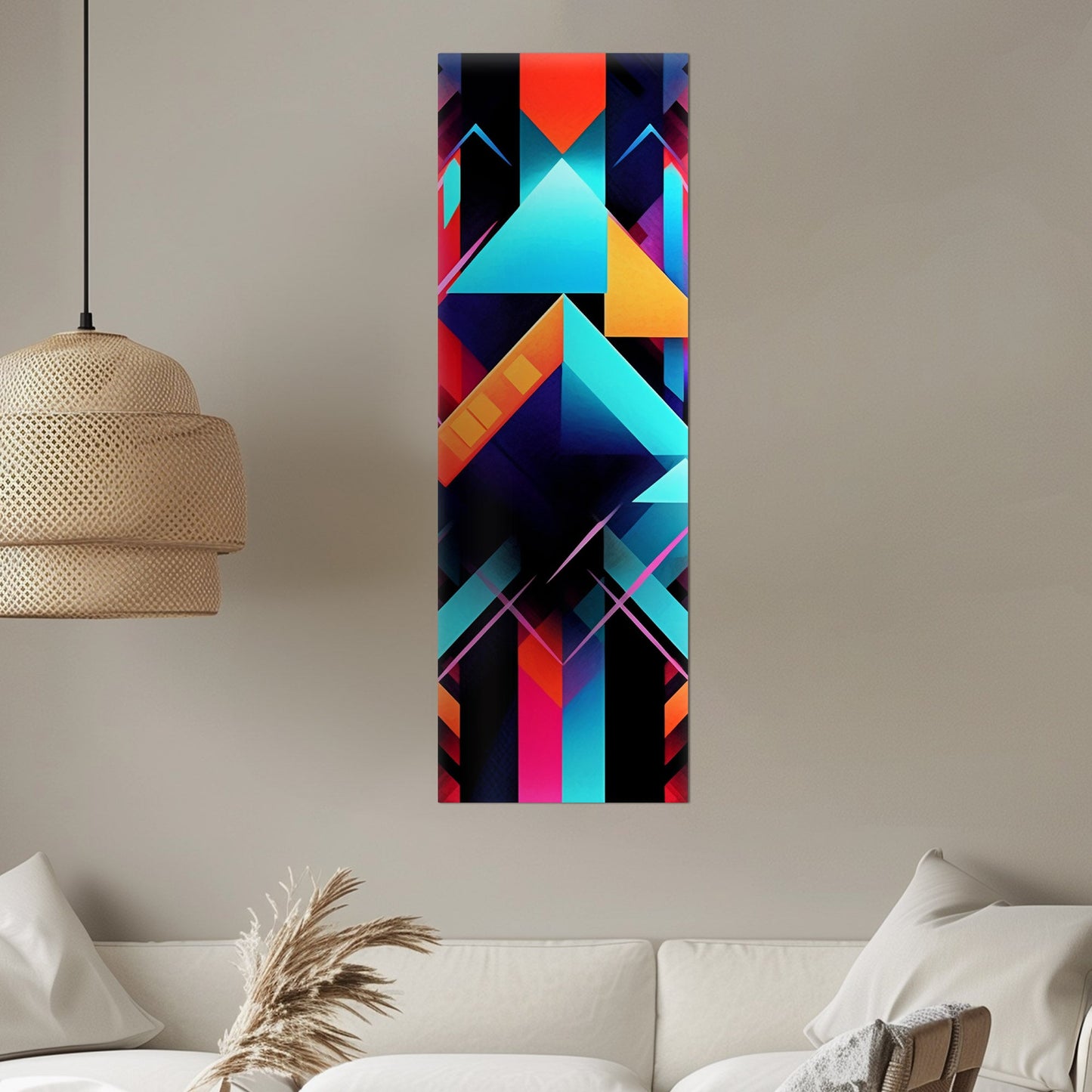 Bold neon geometric shapes - Electric Oasis