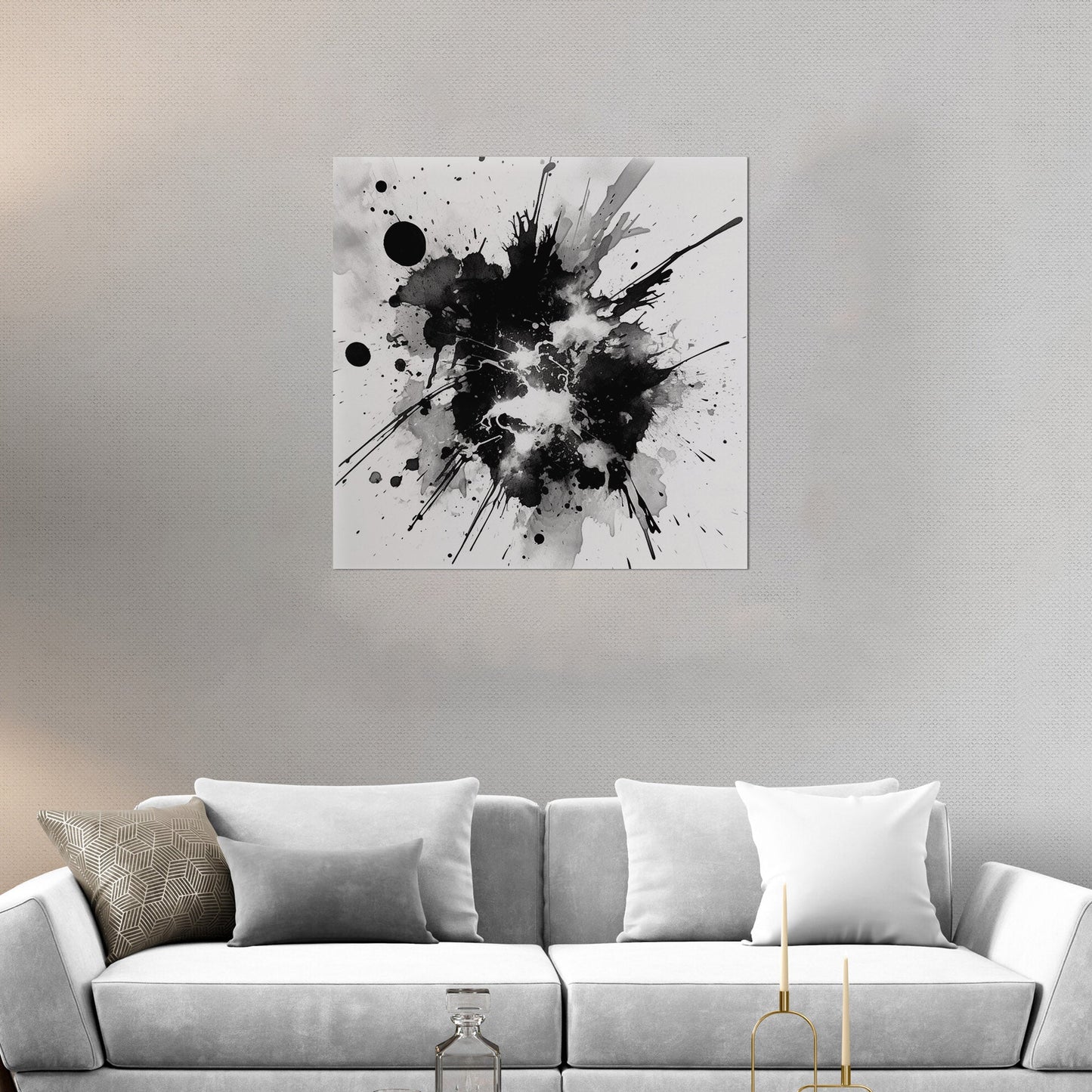 Black ink splatter abstract - Ephemeral Chaos