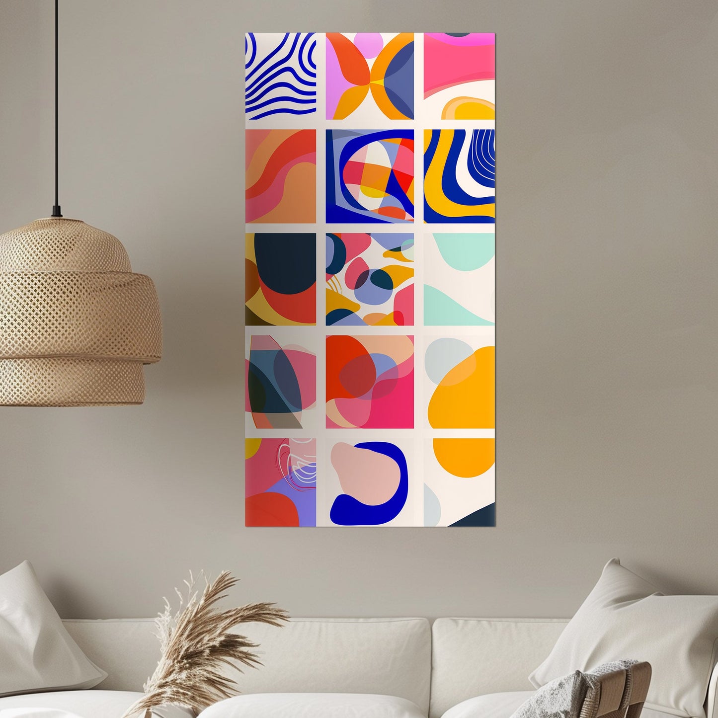 Colorful, flat vector design with intricate patterns - Psychedelic Delight
