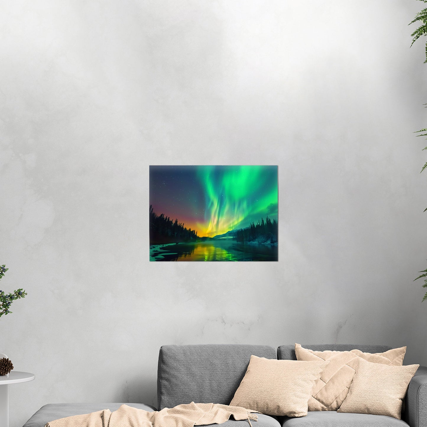 Shimmering Aurora Borealis Wall Art - Enchanted Ethereal Vision