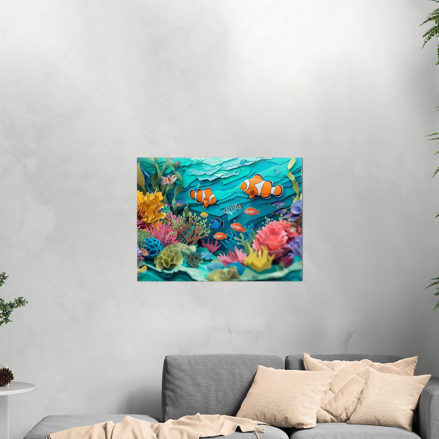 Vibrant marine life art on canvas - Serenity Dance