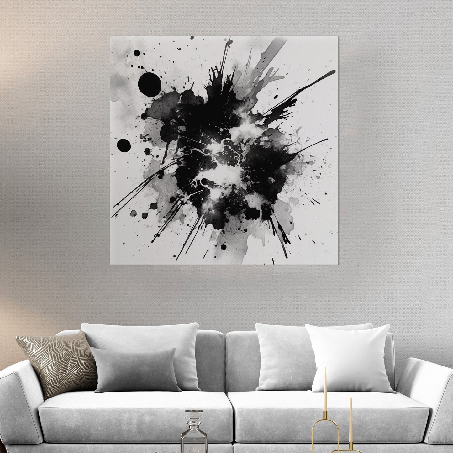 Black ink splatter abstract - Ephemeral Chaos