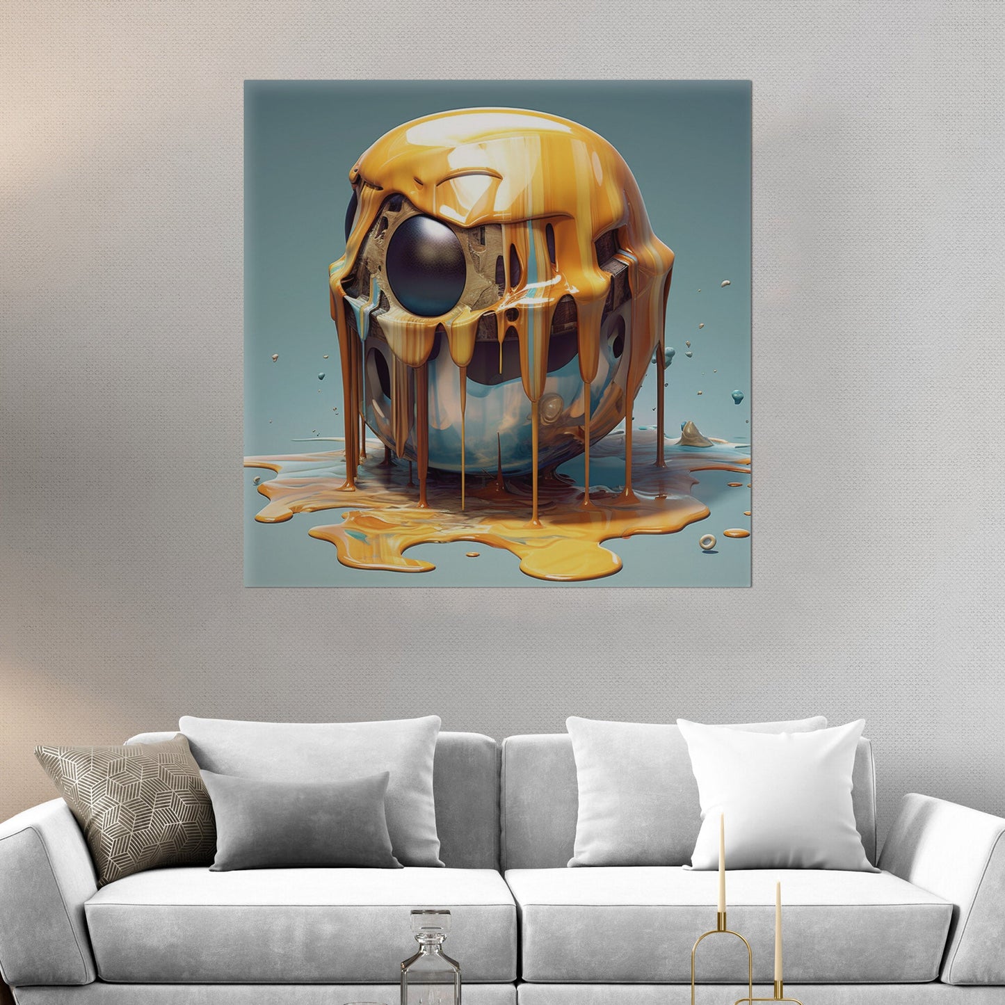 Abstract surreal artwork with melting objects - Enigmatic Essence