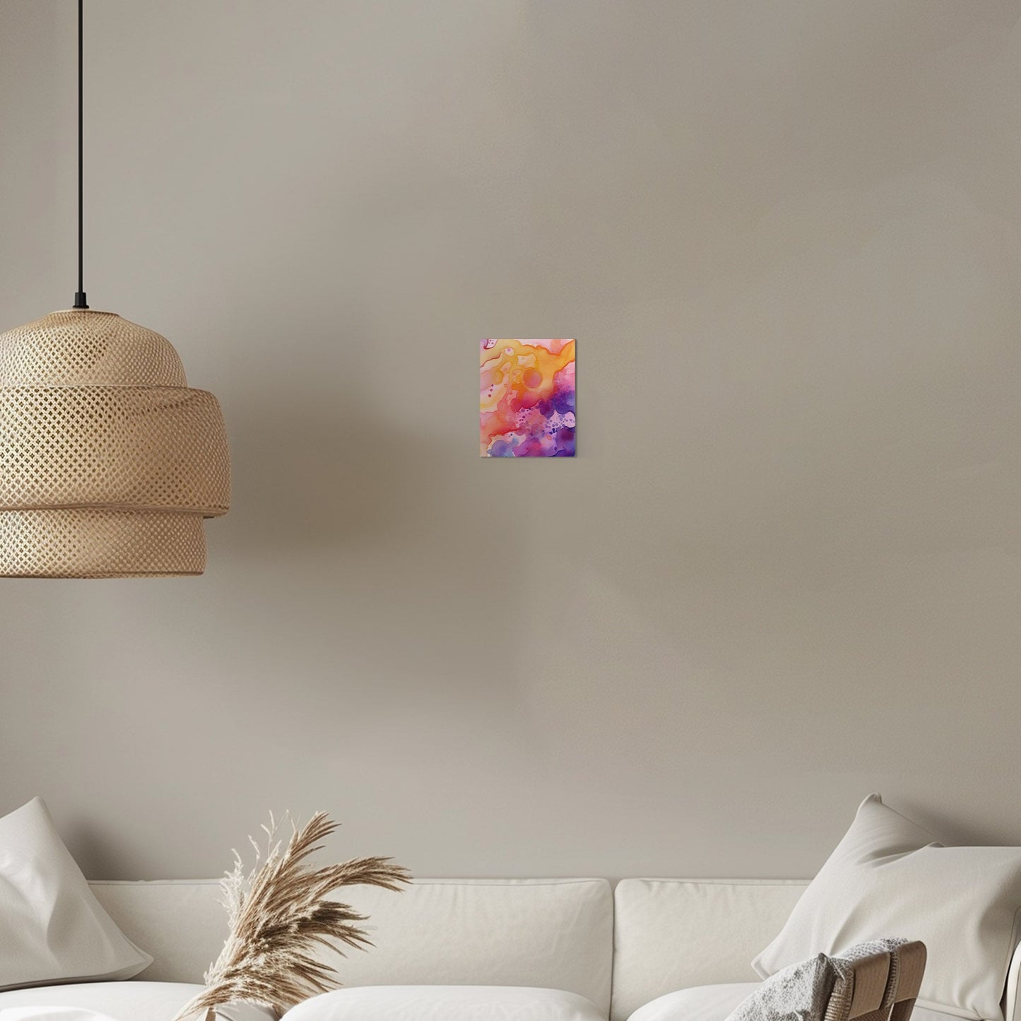 Abstract watercolor art with vibrant colors