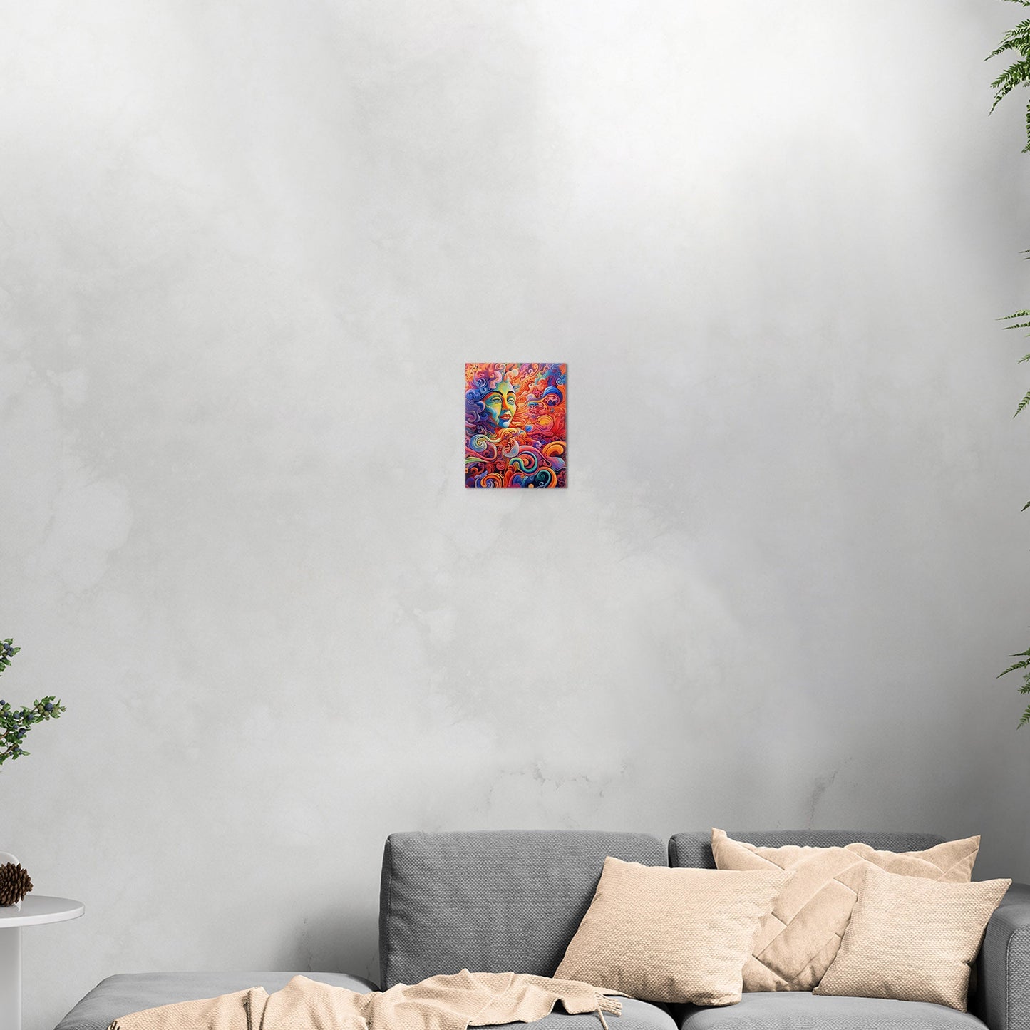 Psychedelic abstract airbrush painting of Vibrant Ebony - Enigmatic Revolution