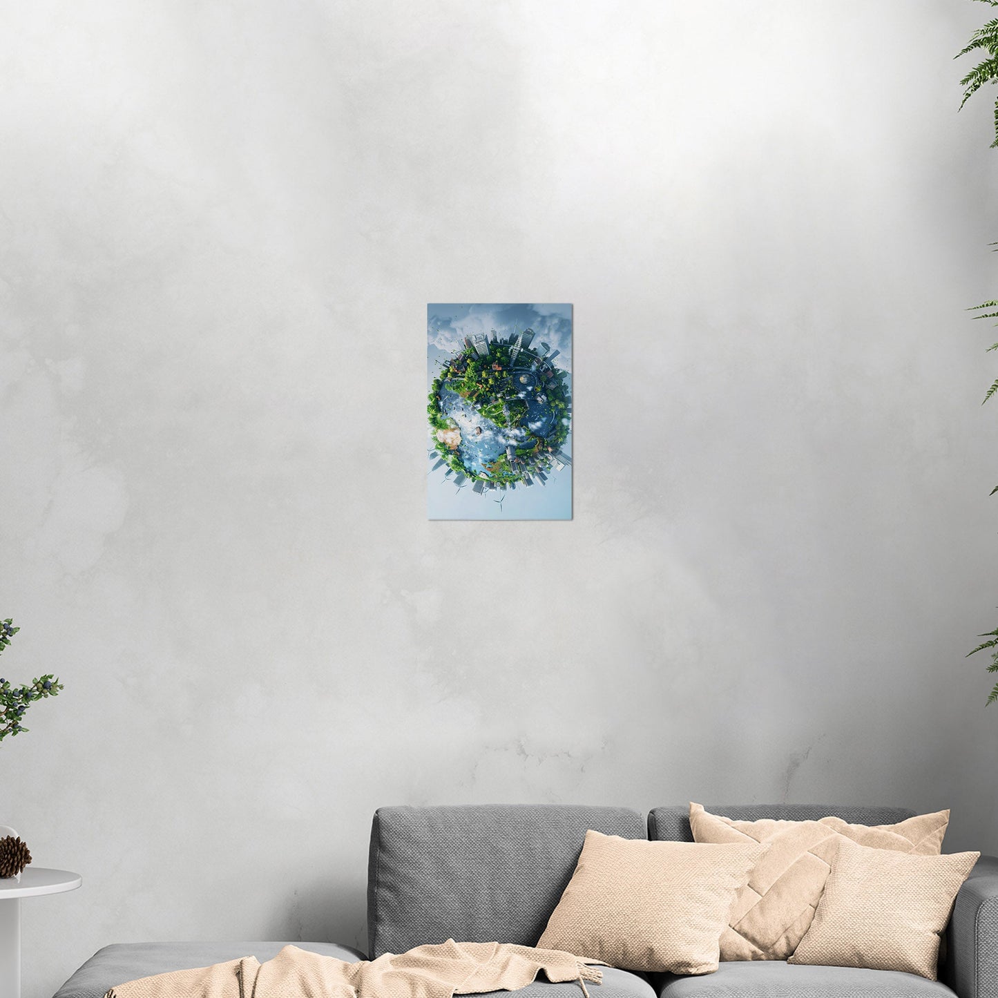 Captivating Earth View with Intricate Buildings - Magnificent City Canvas