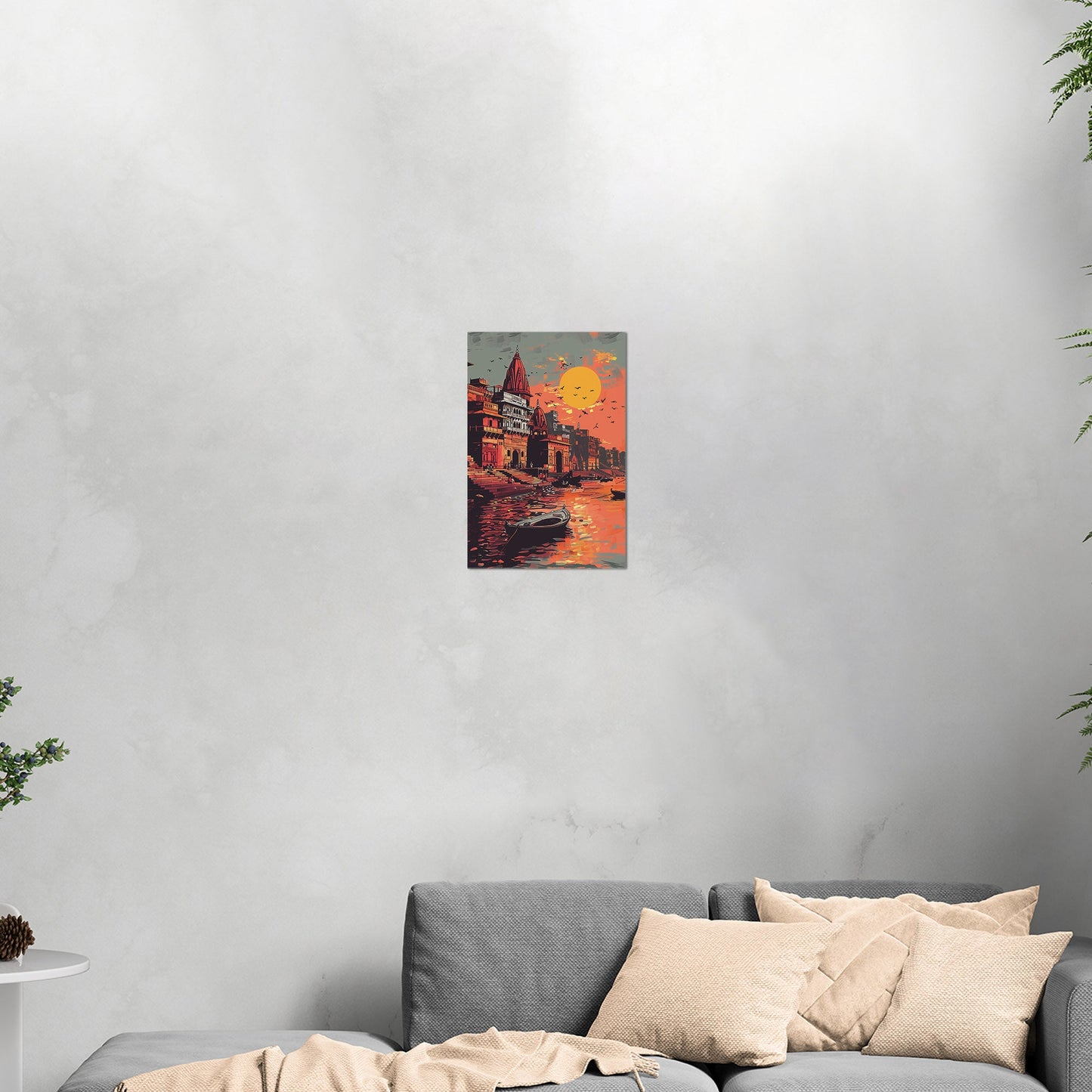 Vibrant Banaras Ghat illustration - Cultural Oasis