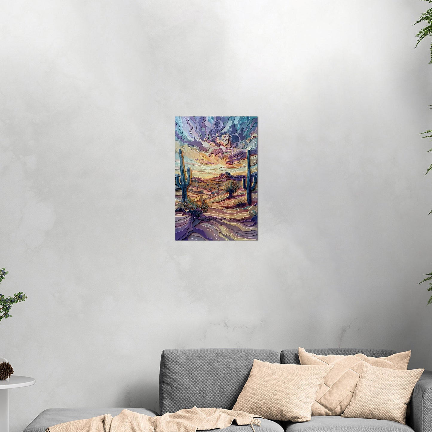 Sunset glow over serene desert - Dusk Delight
