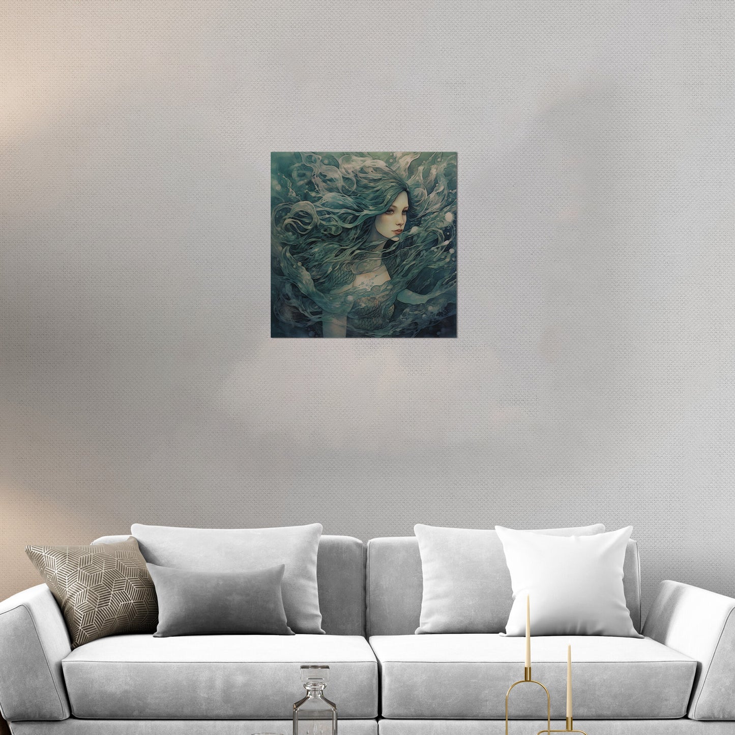 Enchanting mermaid swimming in mystical ocean - Serene Siren