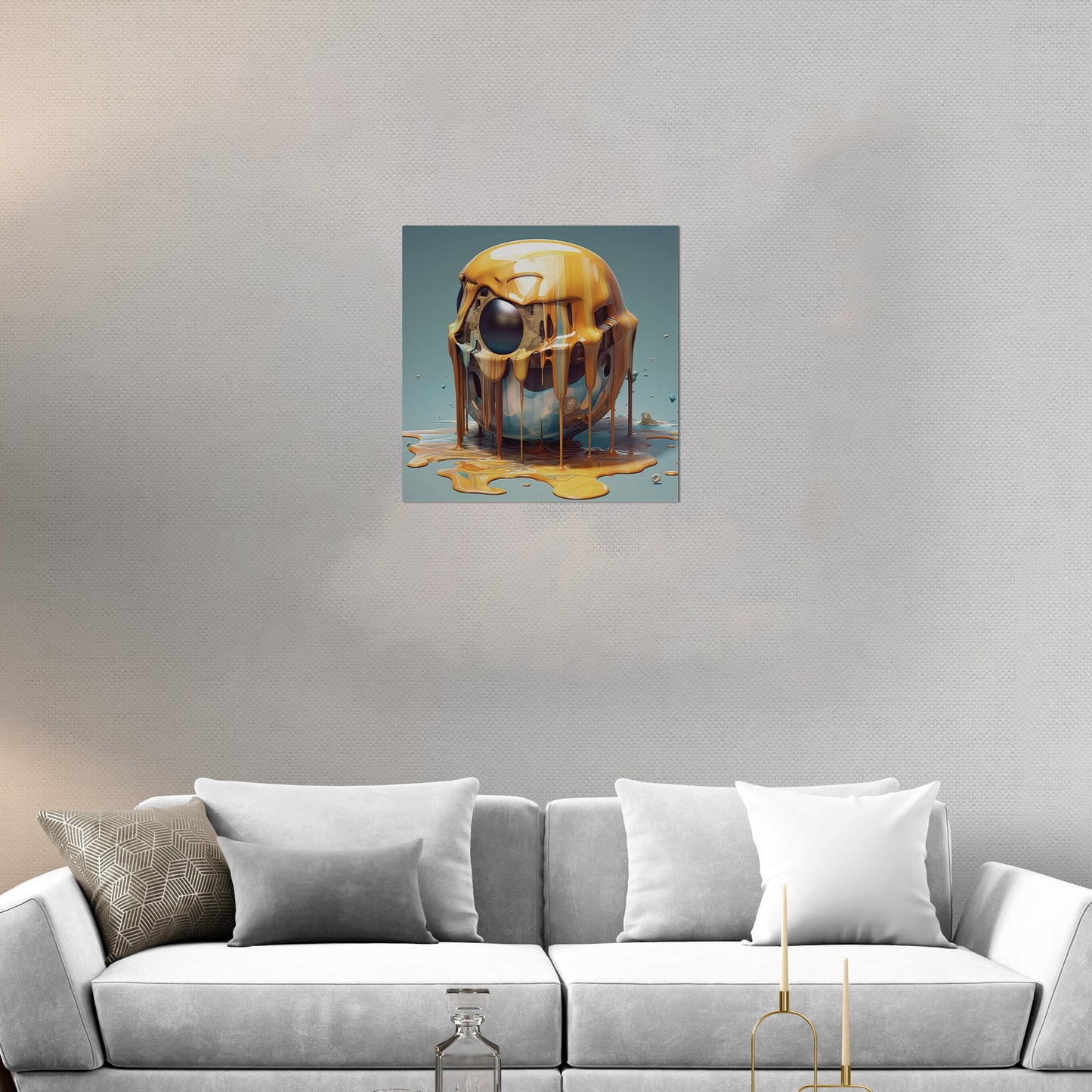 Abstract surreal artwork with melting objects - Enigmatic Essence