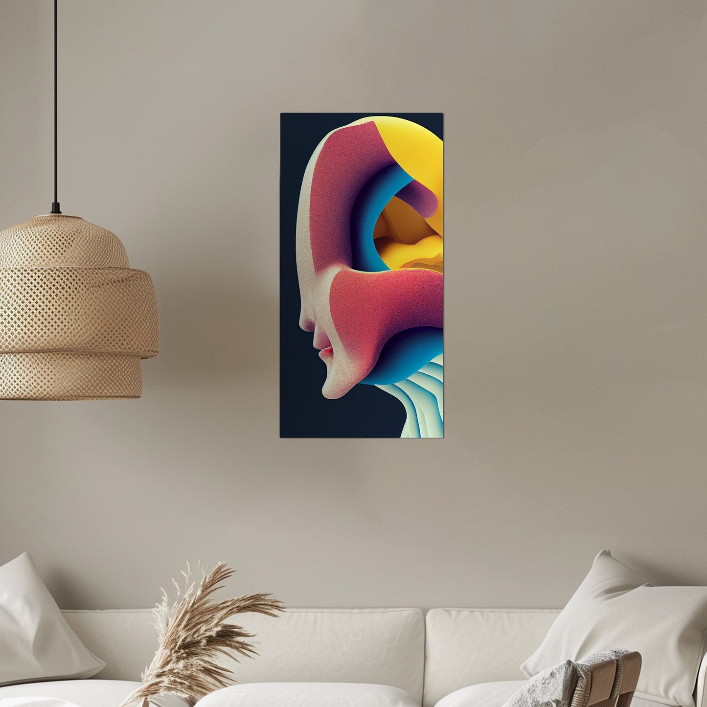 Abstract chaos meets midcentury charm - Vibrant Chaos Unleashed