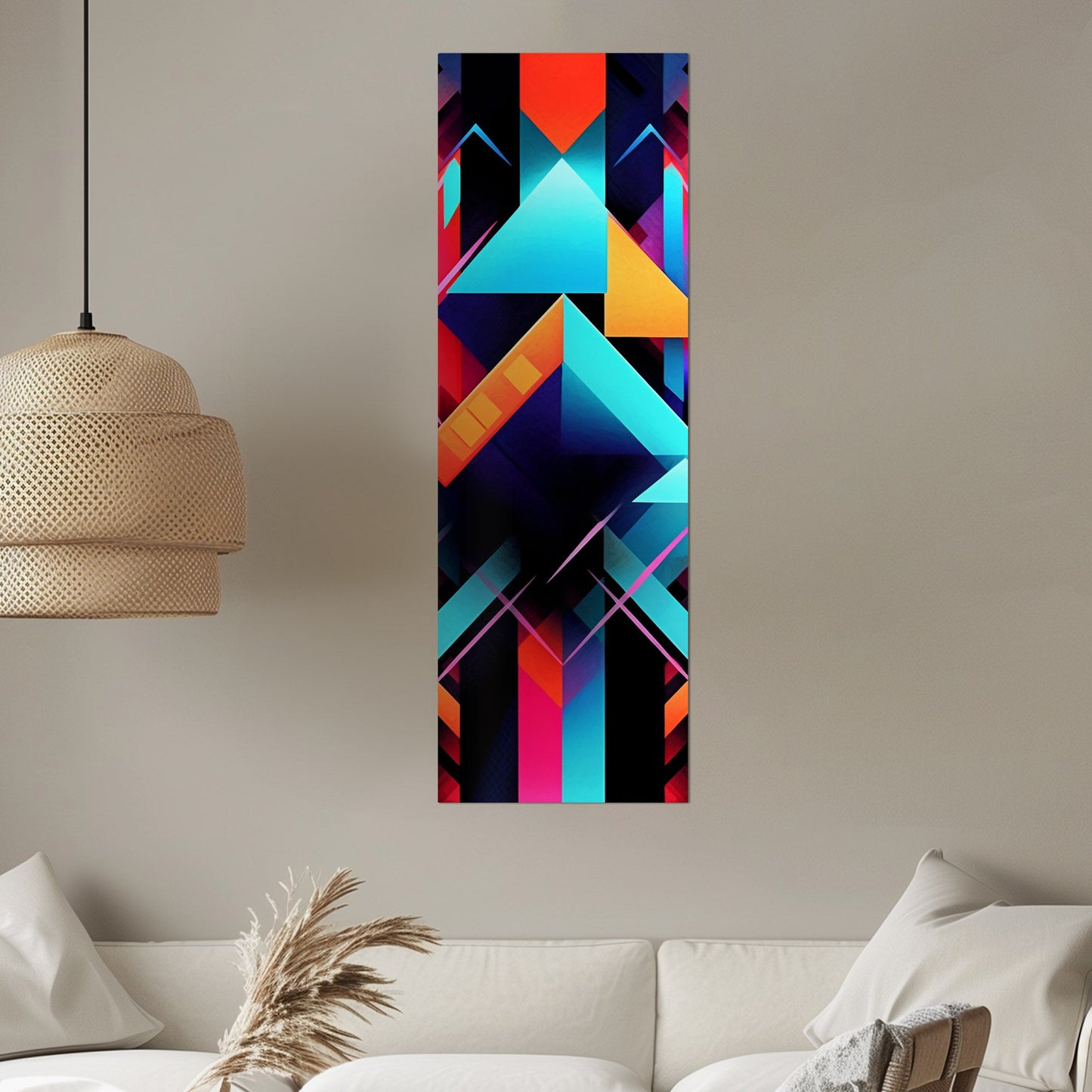 Bold neon geometric shapes - Electric Oasis