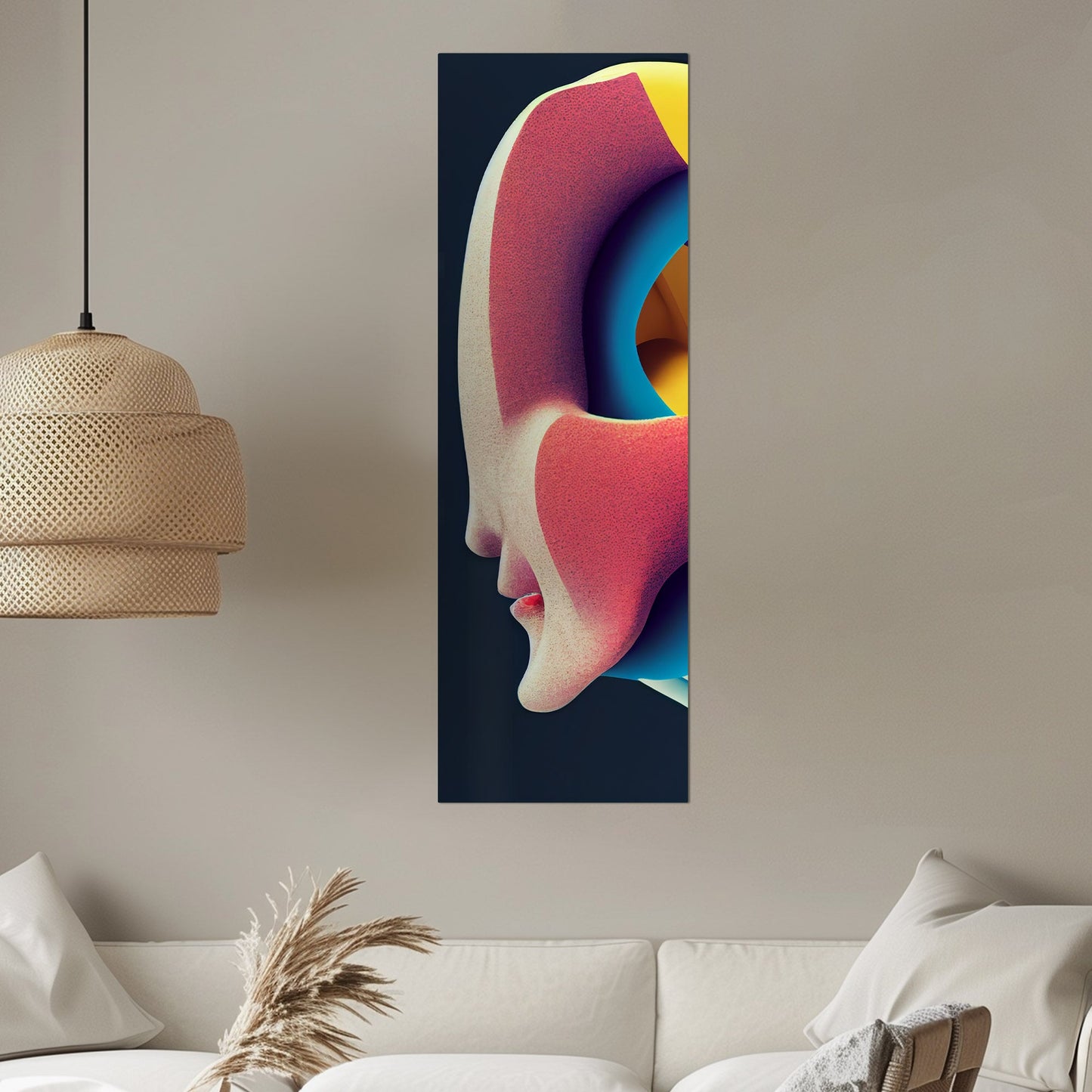 Abstract chaos meets midcentury charm - Vibrant Chaos Unleashed