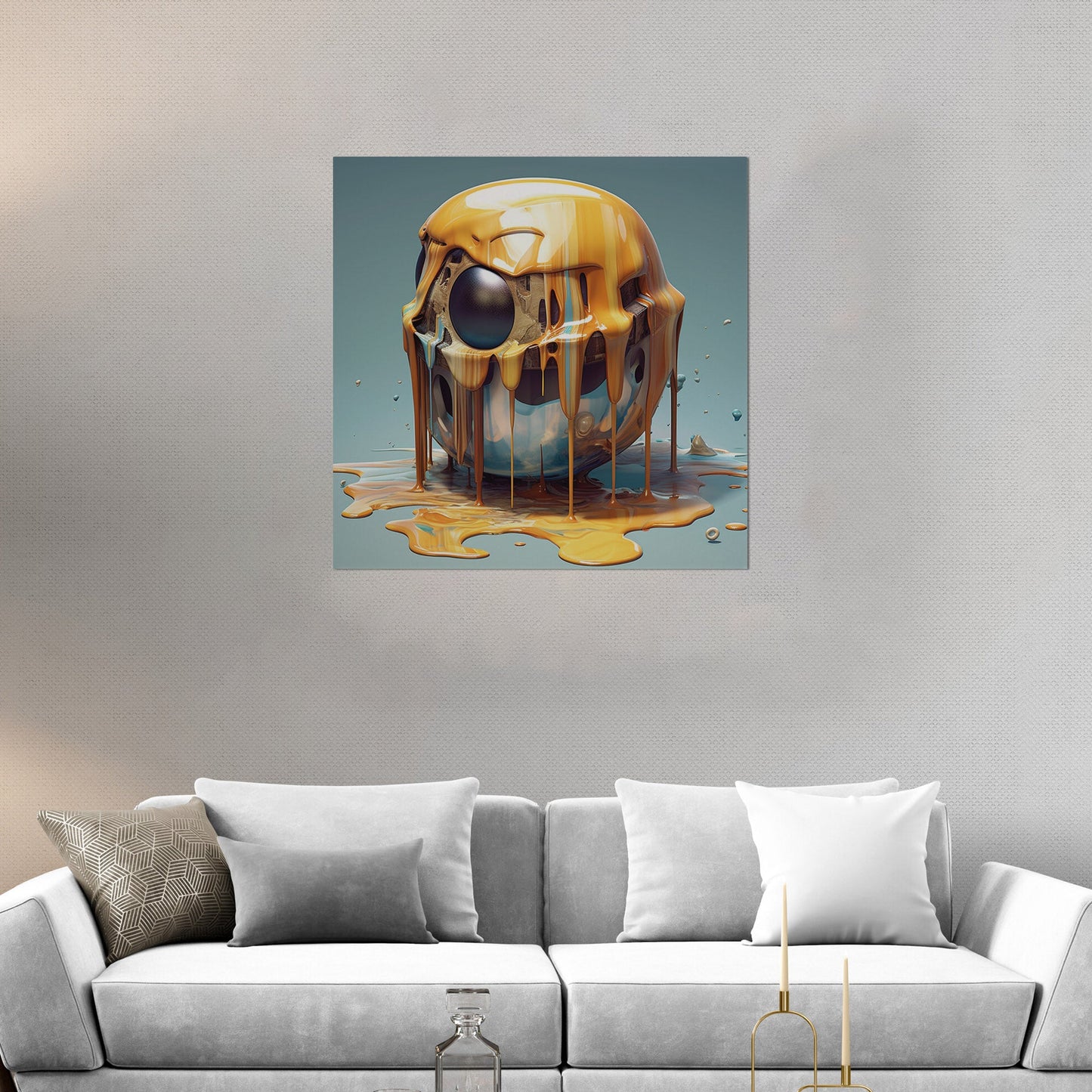 Abstract surreal artwork with melting objects - Enigmatic Essence