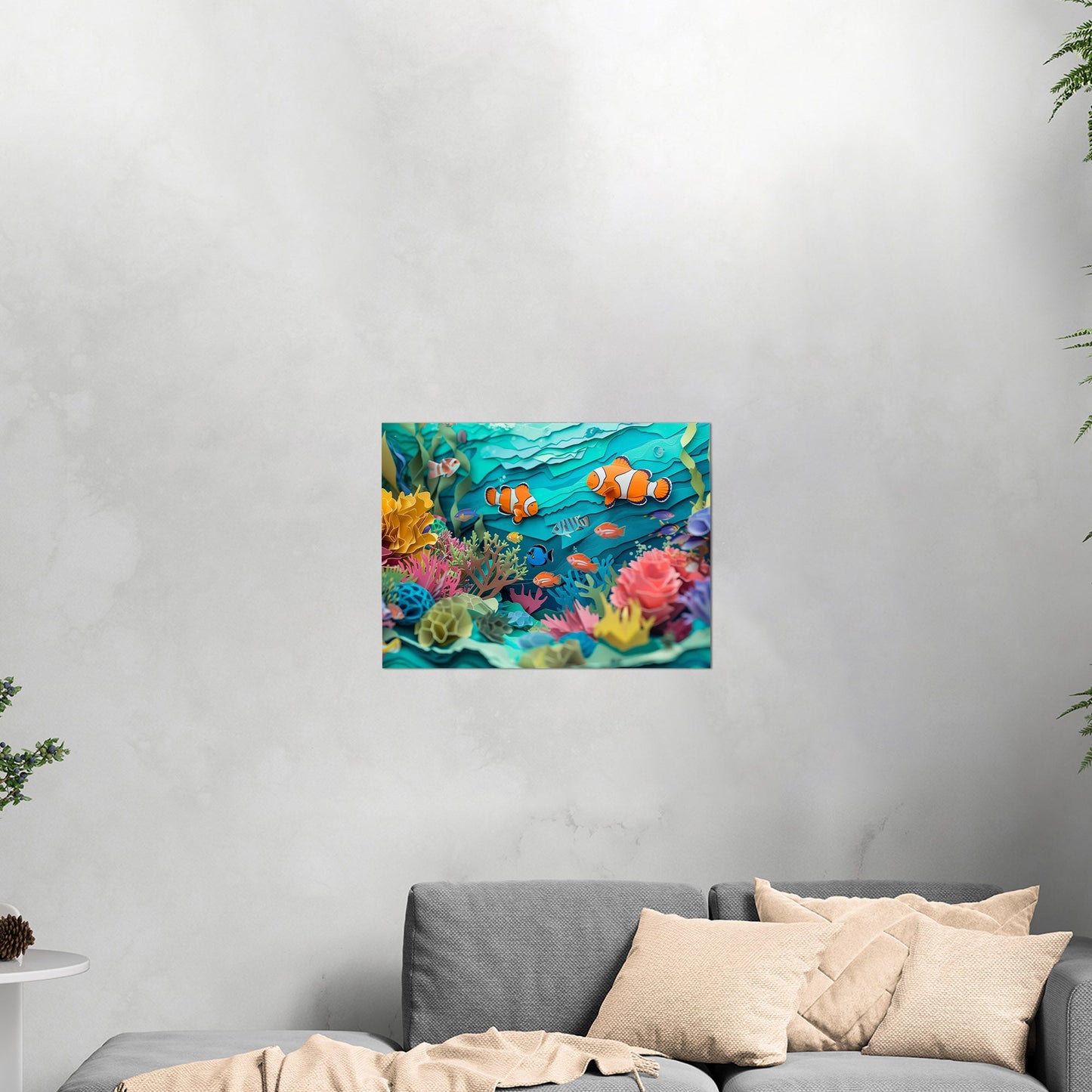 Vibrant marine life art on canvas - Serenity Dance