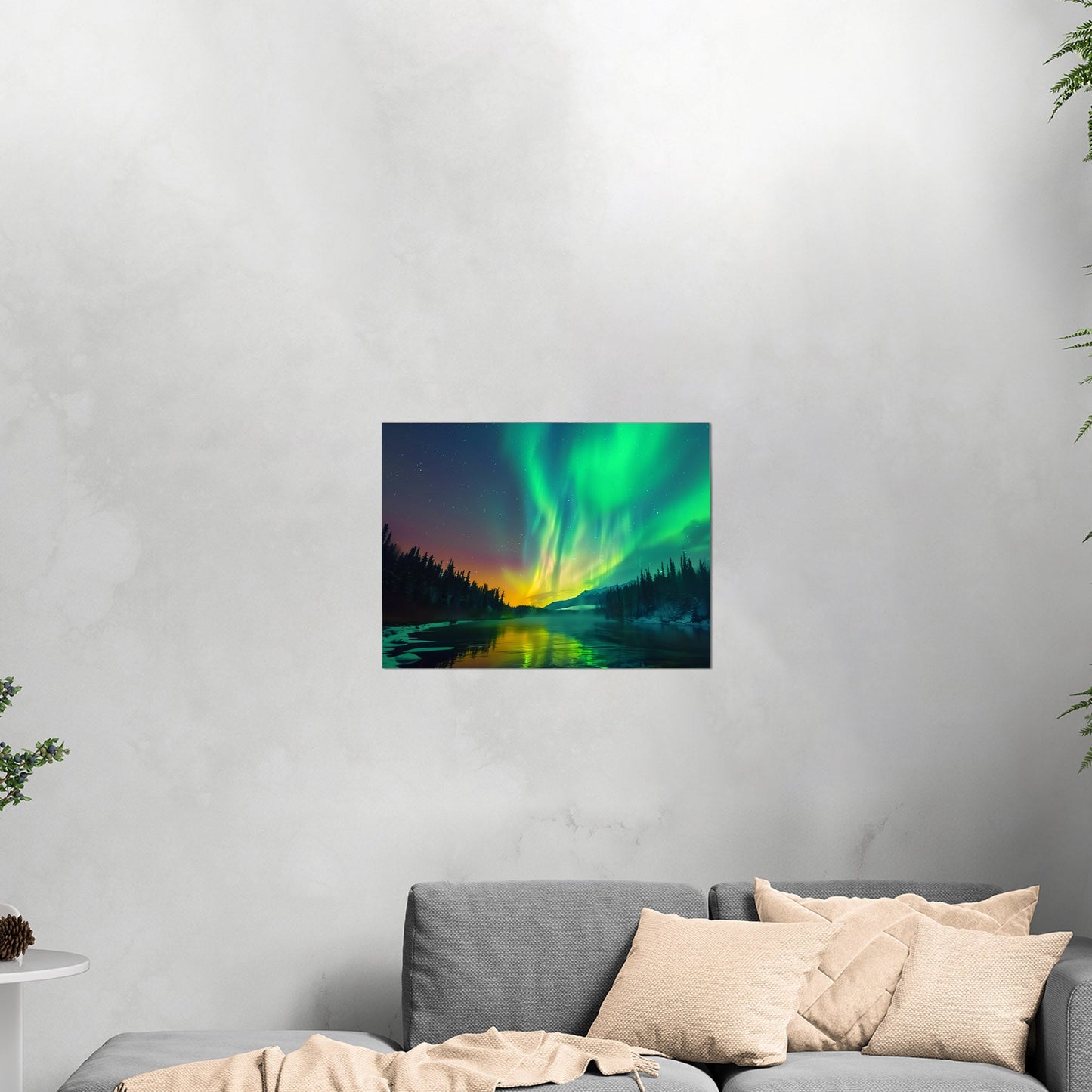 Shimmering Aurora Borealis Wall Art - Enchanted Ethereal Vision