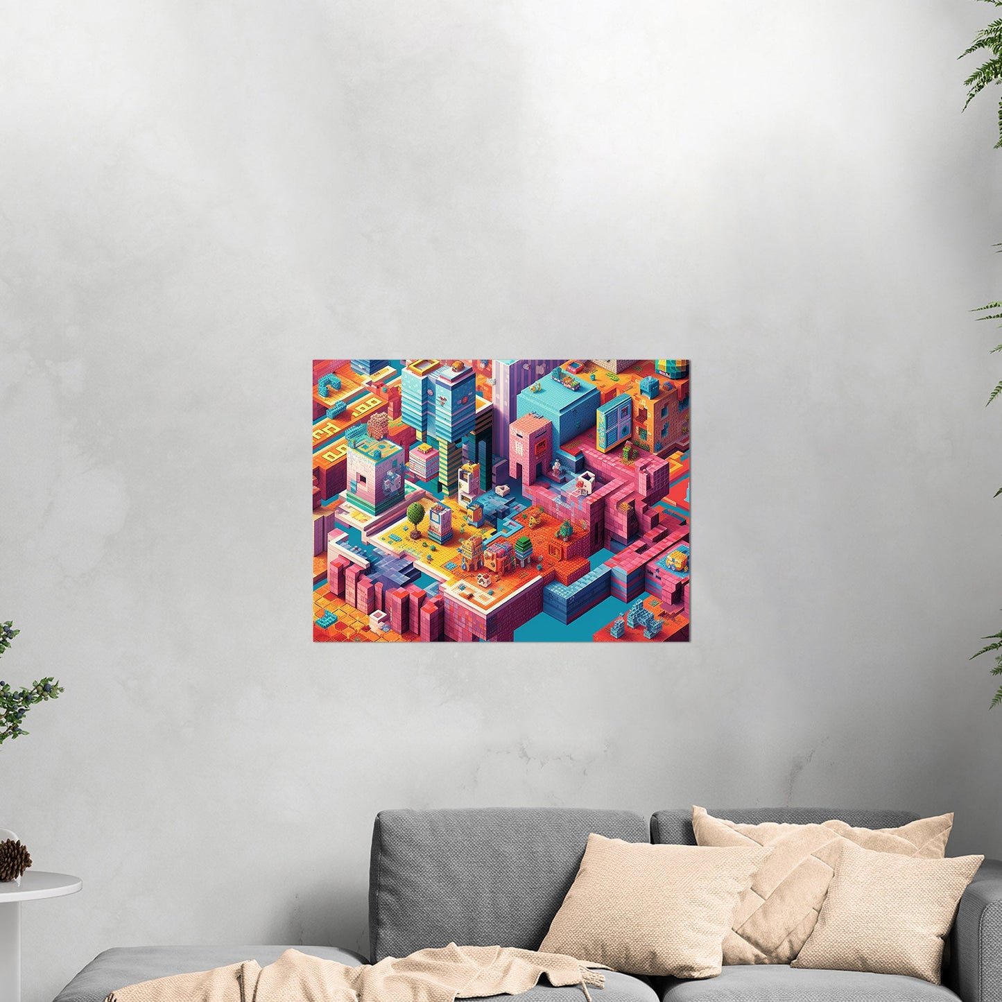 Video Game Inspired Isometric Digital Render - Retro Pixelated Digital Game Vibe