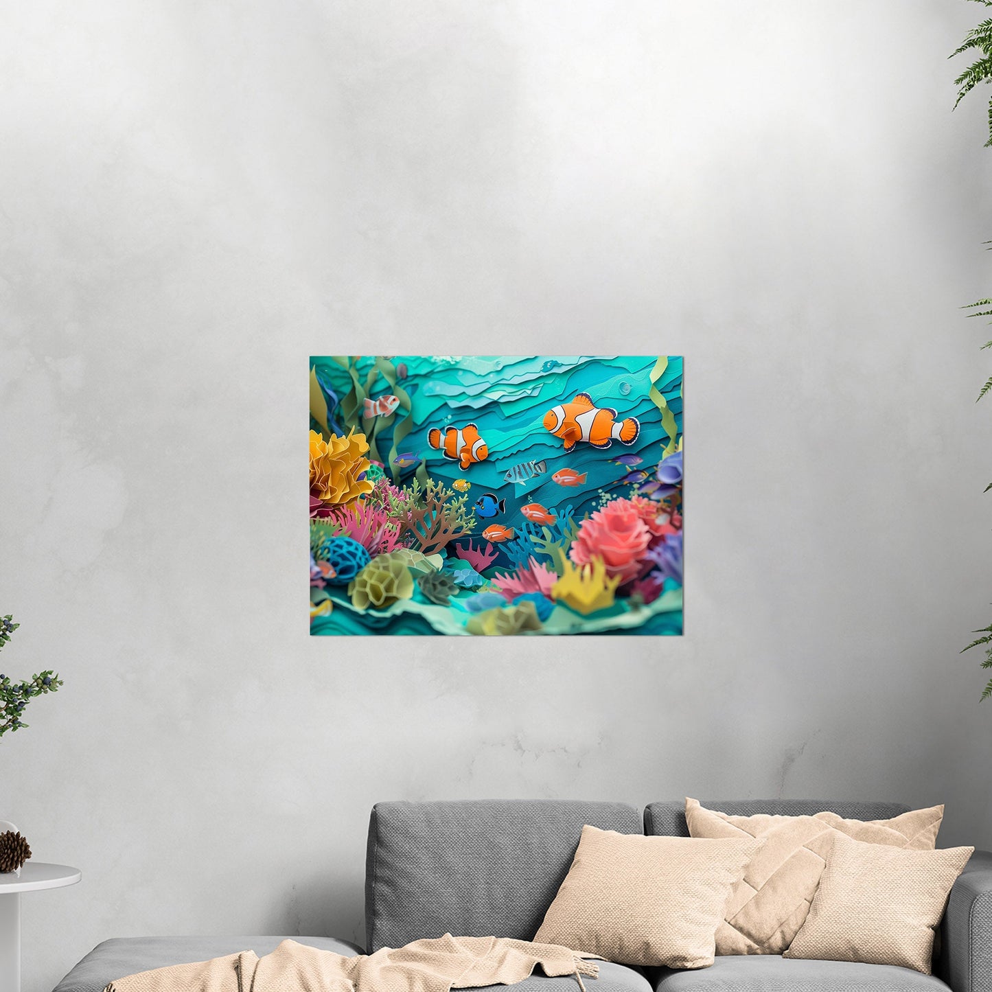 Vibrant marine life art on canvas - Serenity Dance