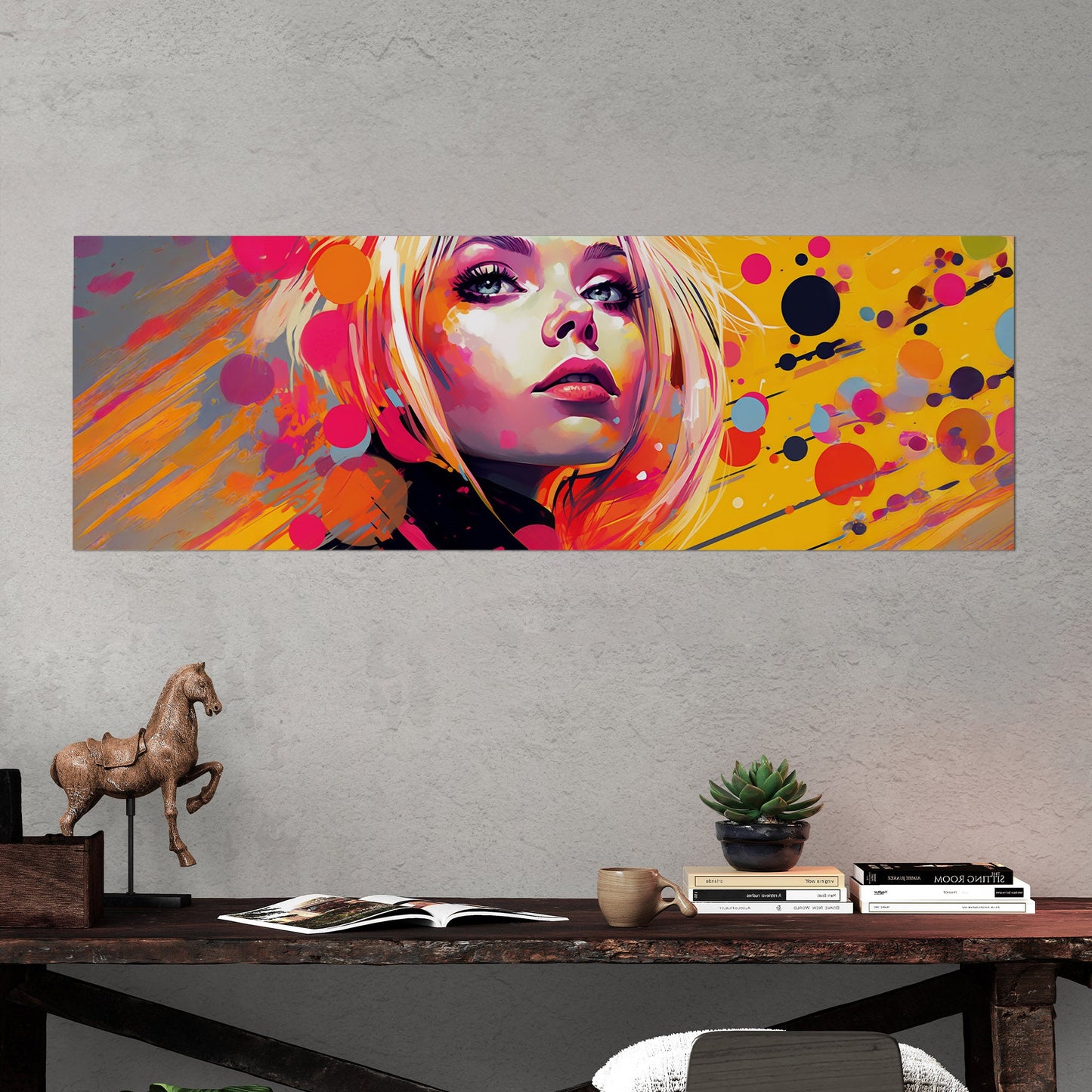 Bold, vibrant pop art - Dynamic Expressionism - Psychedelic Dream World