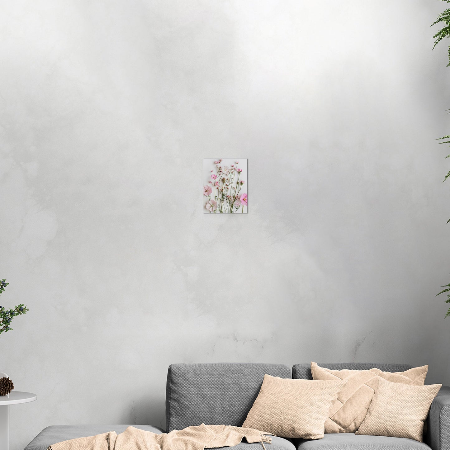 Elegant pink wildflower botanical wall art -Enchanted Blossoms