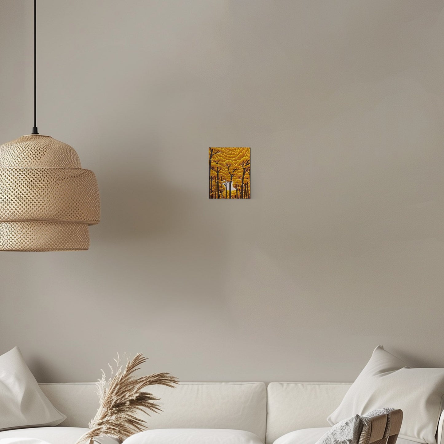 Romantic Stylized Painting of Autumn Woods - Ethereal Golden Woods: A Romance
